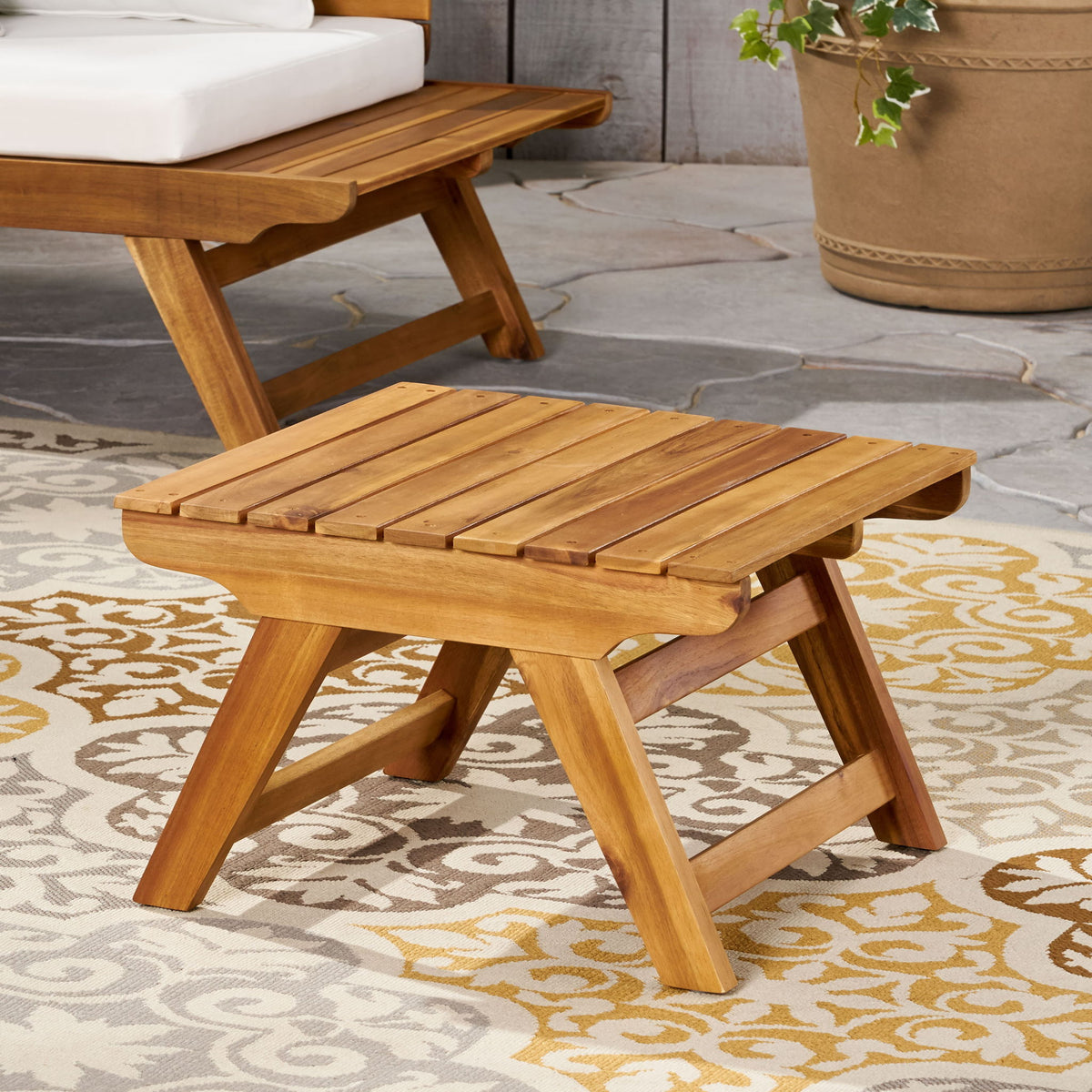 Sedona - Outdoor Side Table With Open Slat Design
