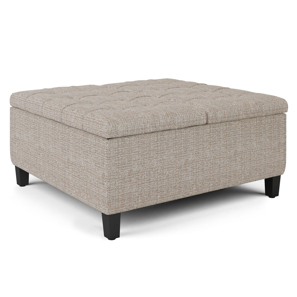 Harrison - Coffee Table Storage Ottoman - Silver