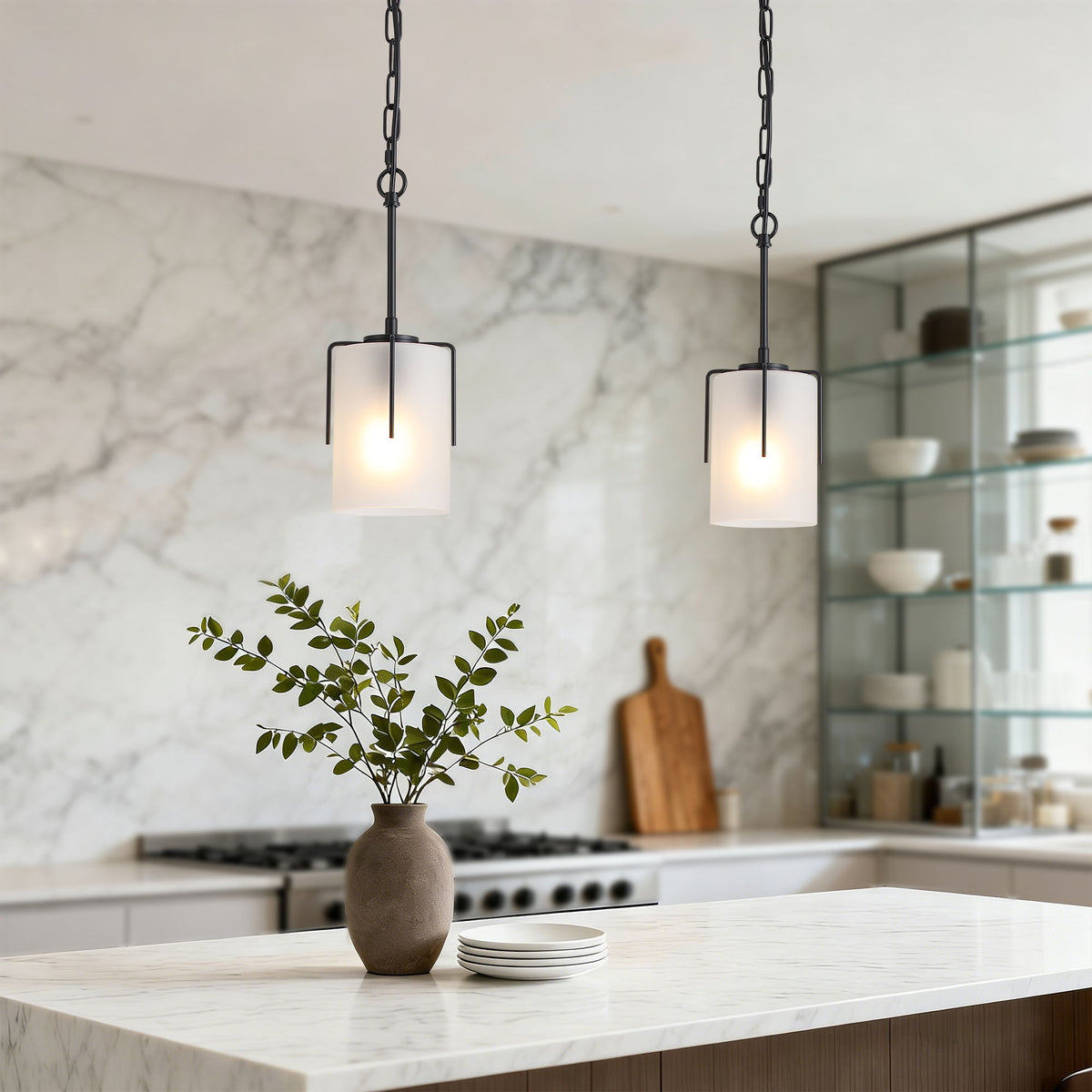 Adjustable Cylindrical Pendant Light