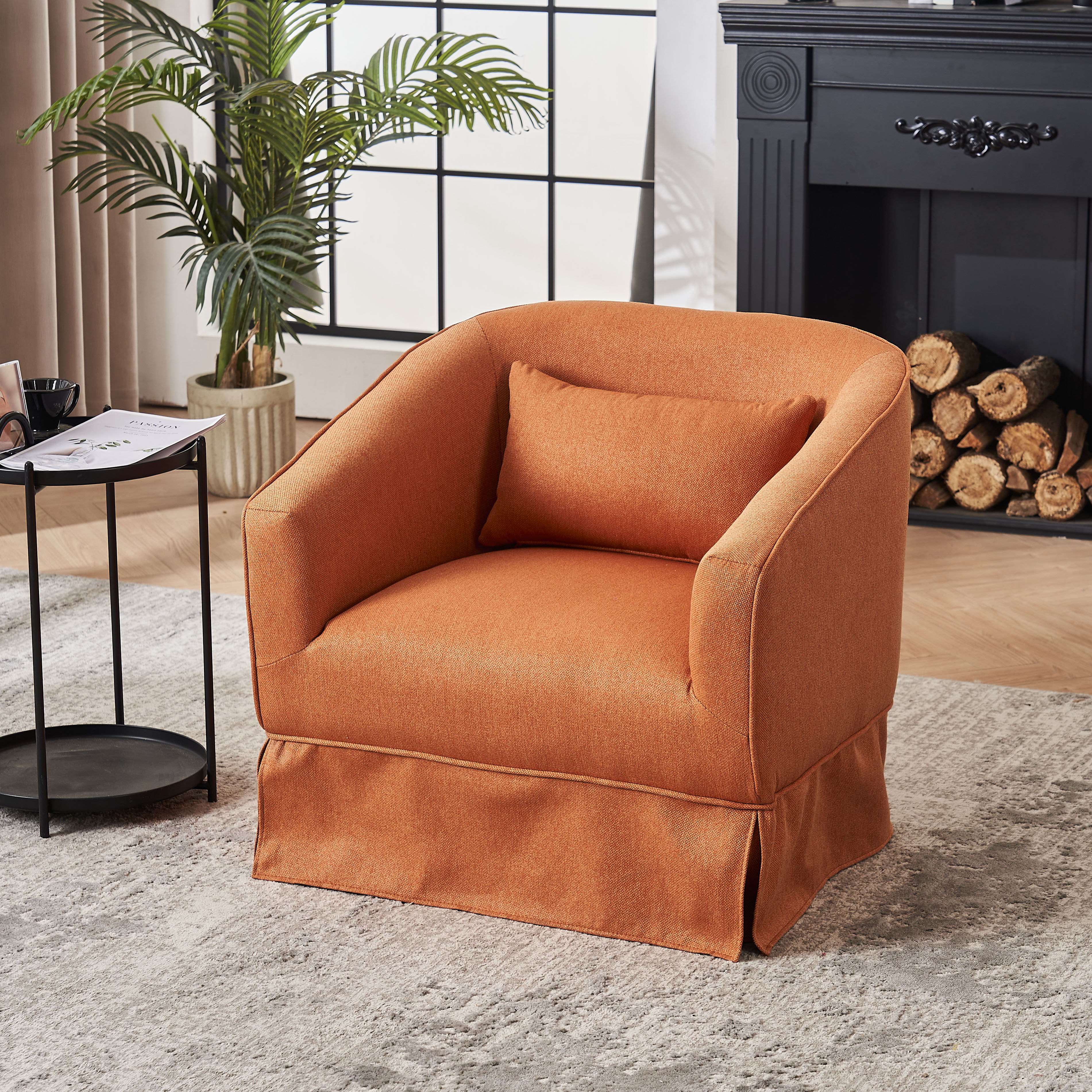Swivel Accent Chairs Armchair For Living Room, Round Barrel Chairs