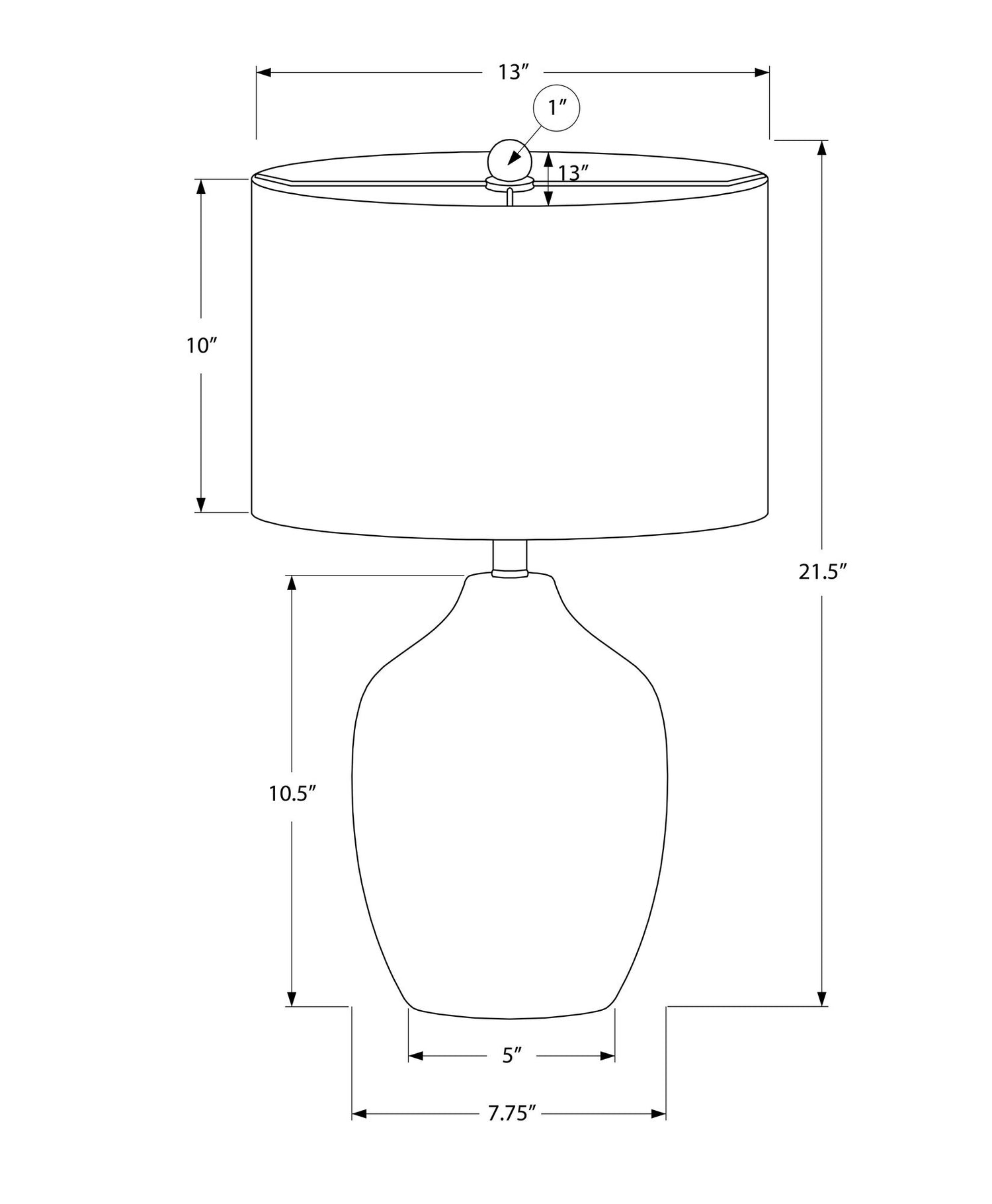 Lighting, Table Lamp, Ceramic, Transitional - Black / Cream