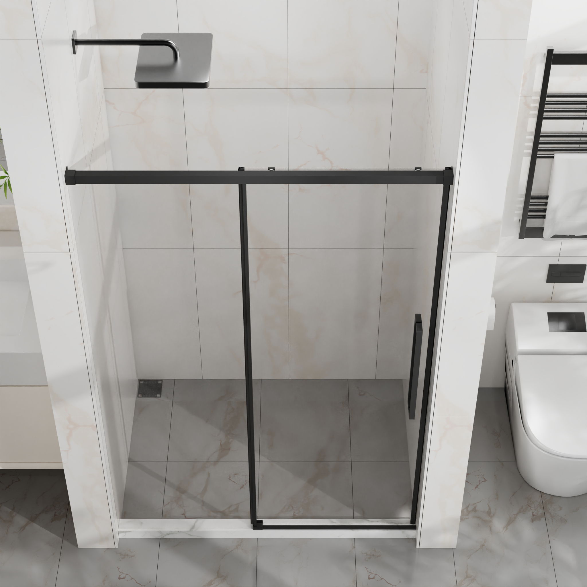 Semi Frameless Tub Sliding Shower Door