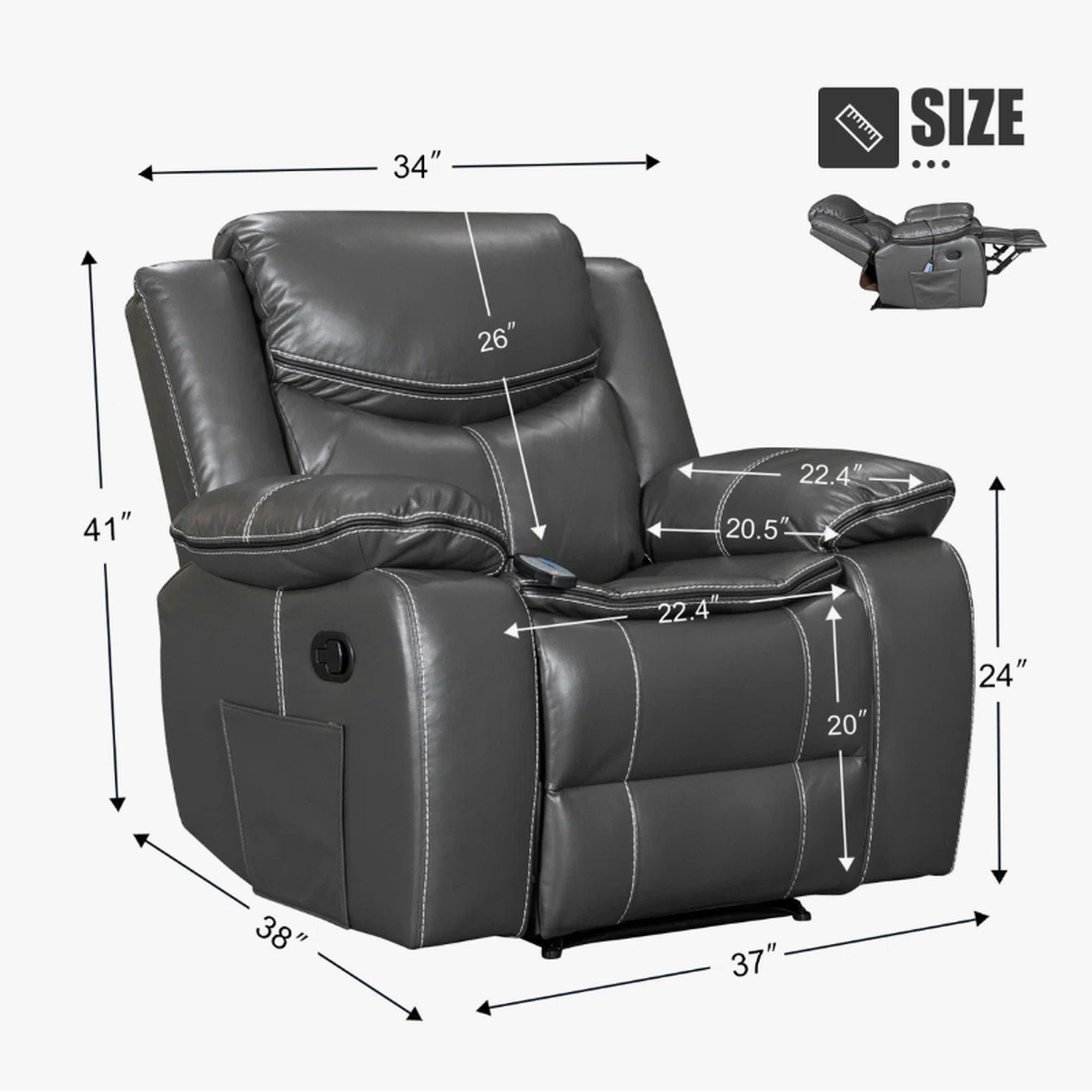 Recliner Chair With Vibration And Heating
