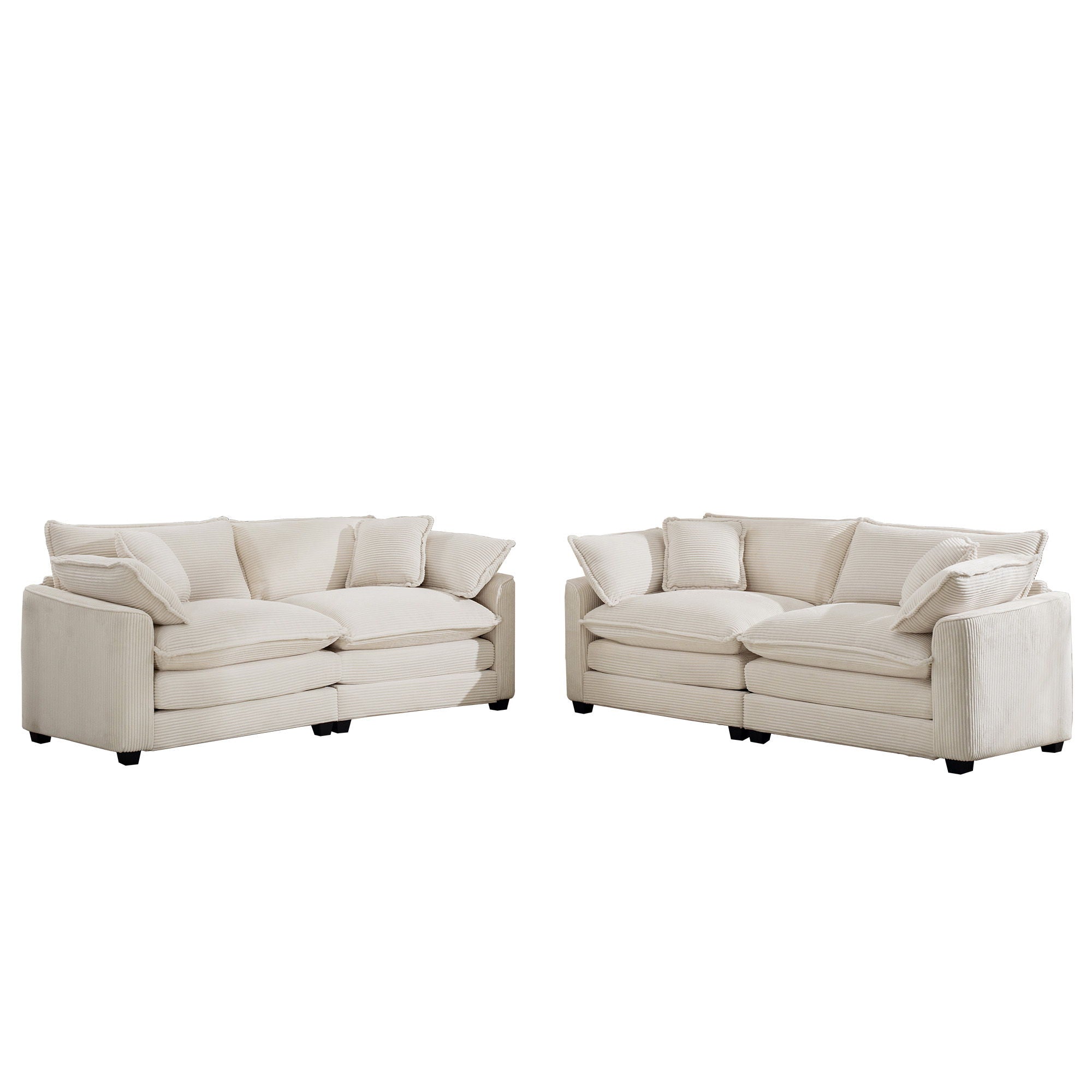 Elegant Oversized Sectional Sofa Set With Deep Seats And Flexible Layout