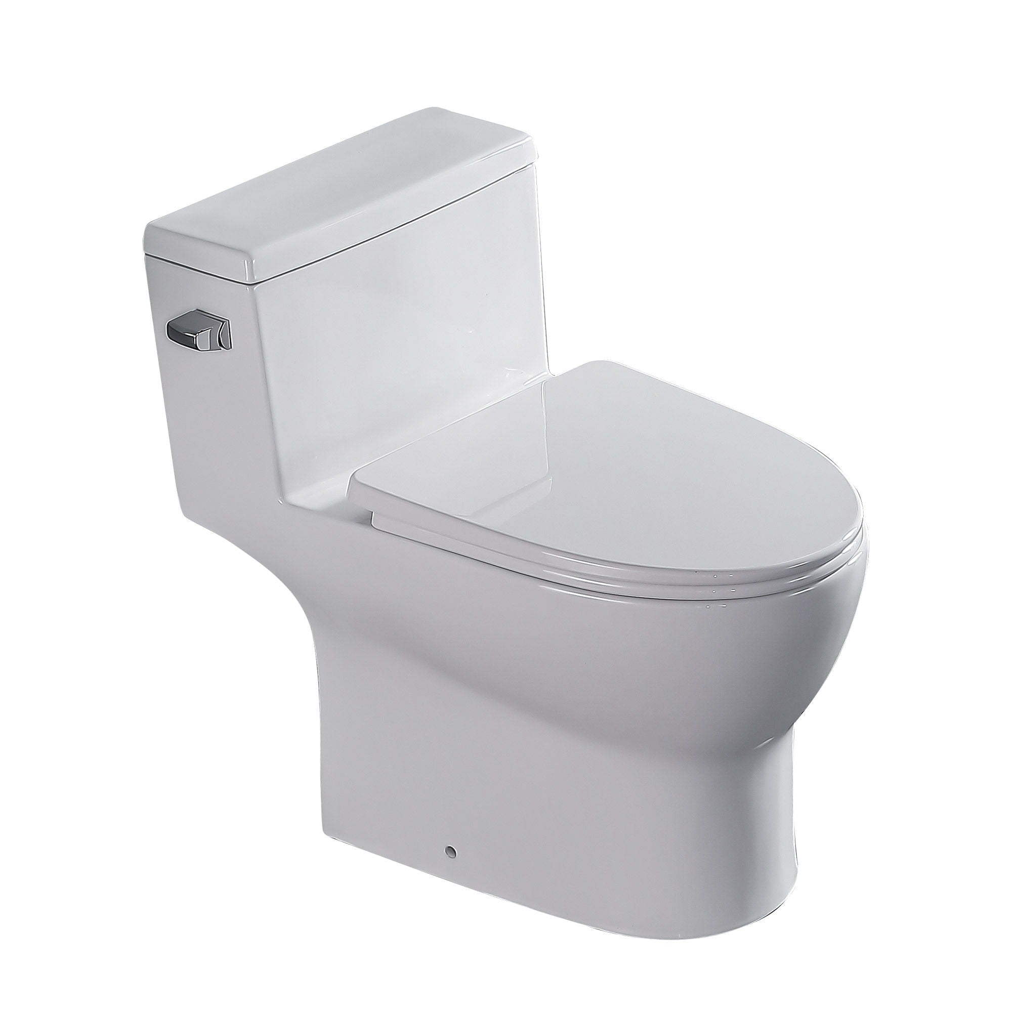 1 Piece Toilet, Soft Closing Seat - White