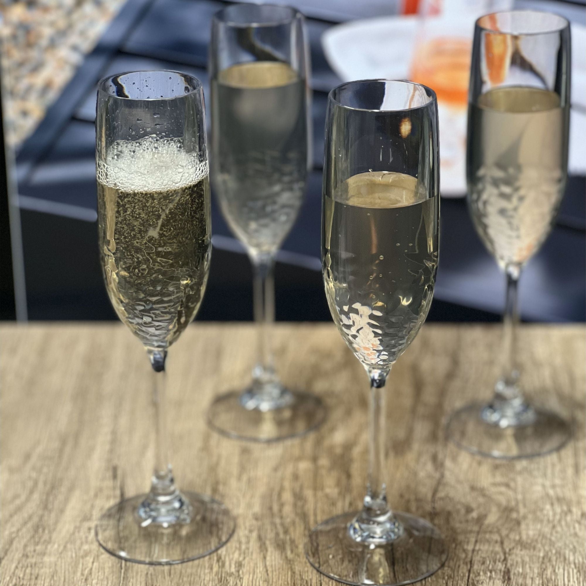 Tritan Lexington - Unbreakable Plastic Champagne Flutes, Durable Glass Alternative (Set of 4), 6Oz - Clear