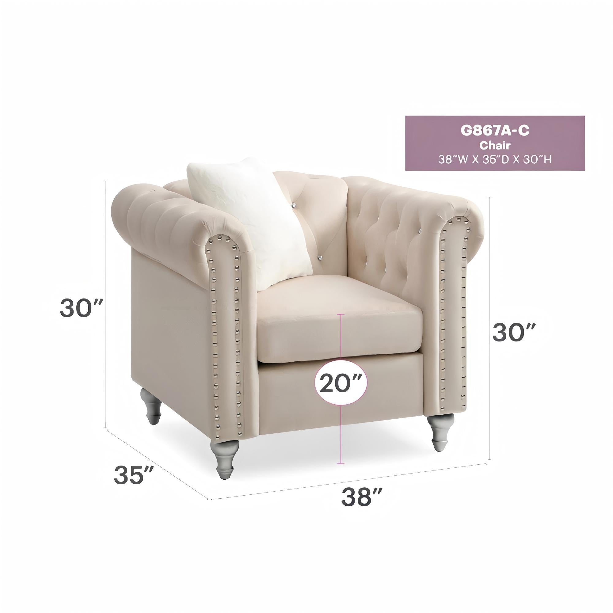 Single Seater Armchair - Beige
