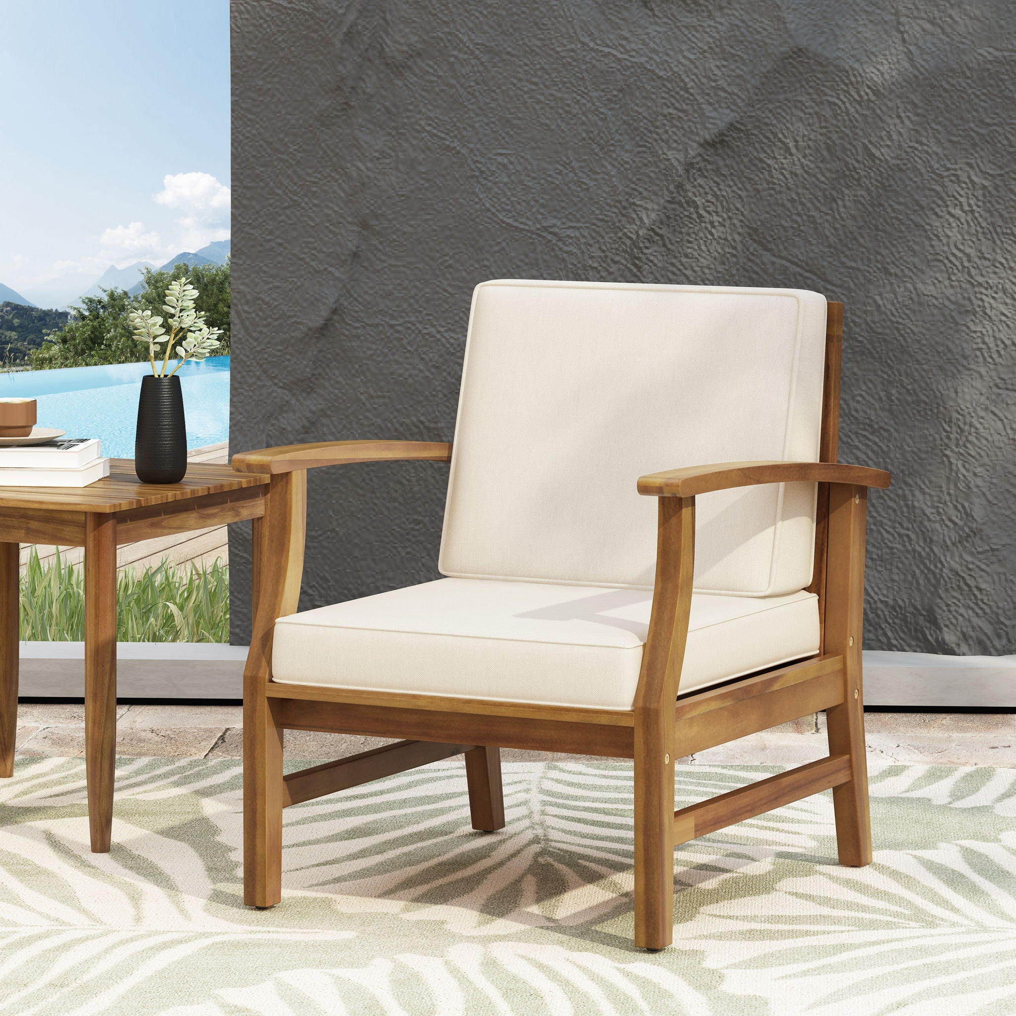 Perla - Contemporary Club Chair With Water Resistant Cushionі