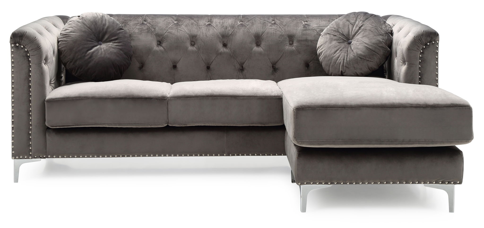 Soft Velvety Micro Suede Sofa Chaise