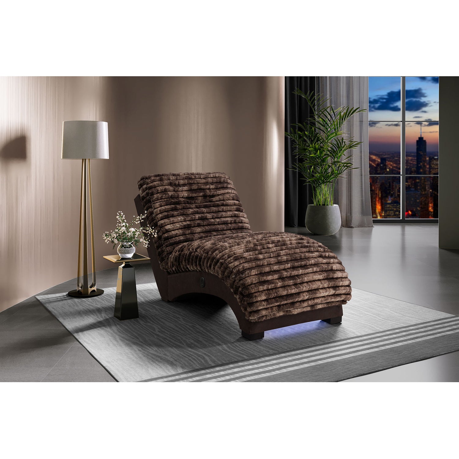 Denise - Accent Chaise With USB Support