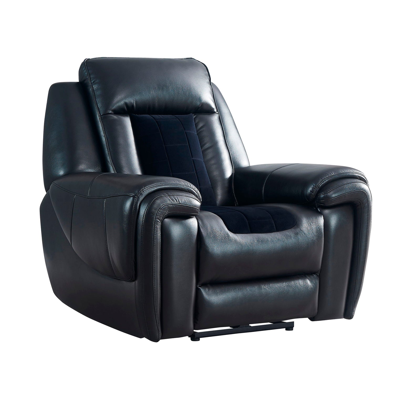 Clark - Blanche / Velvet Power Recliner With LED - Black