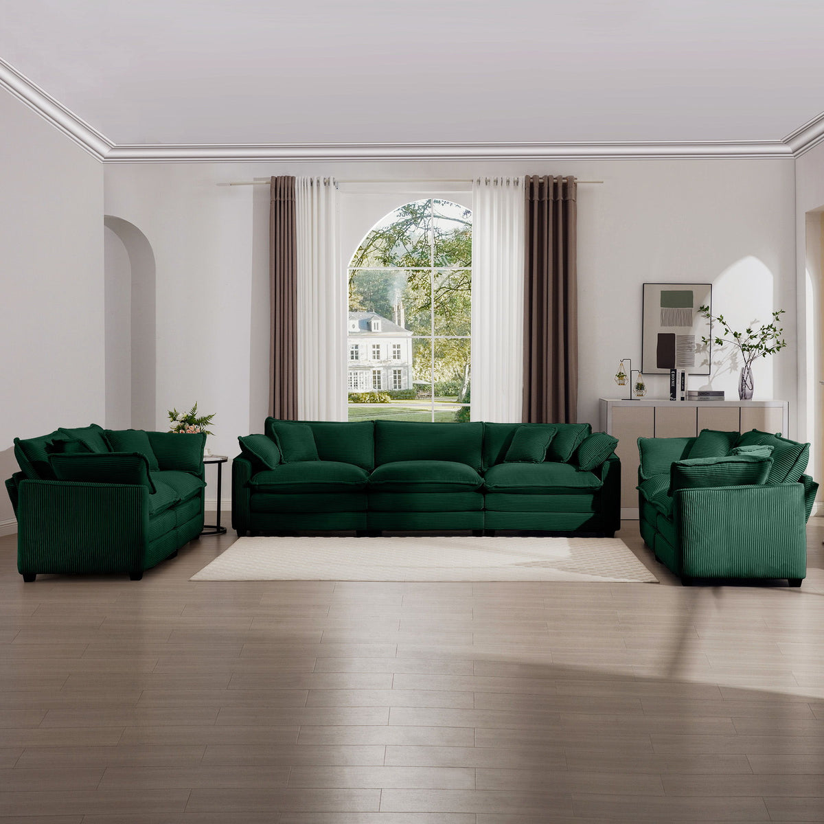 Elegant Oversized Sectional Sofa Set With Deep Seats And Flexible Layout