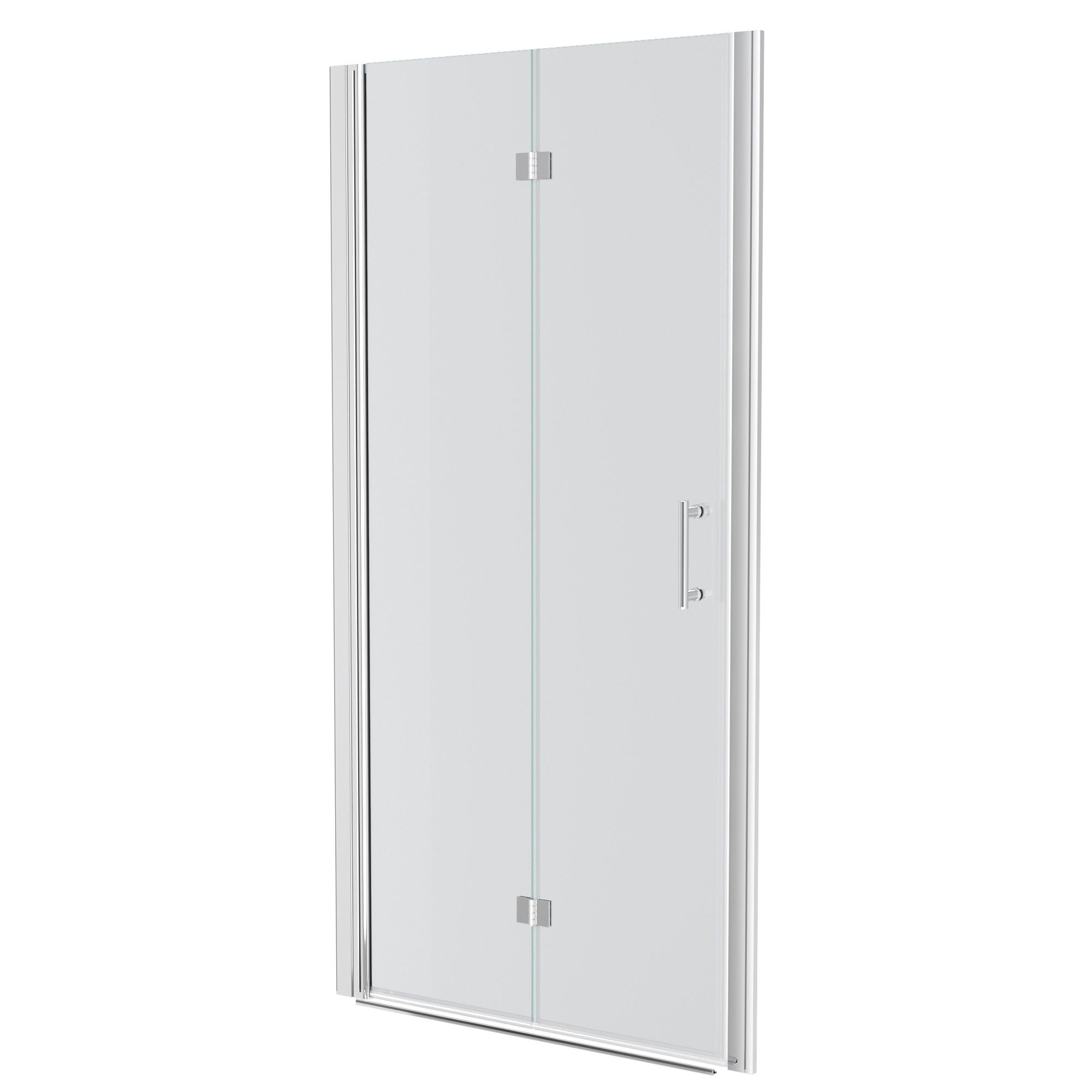 Fold Frameless Shower Door With Tempered Glass