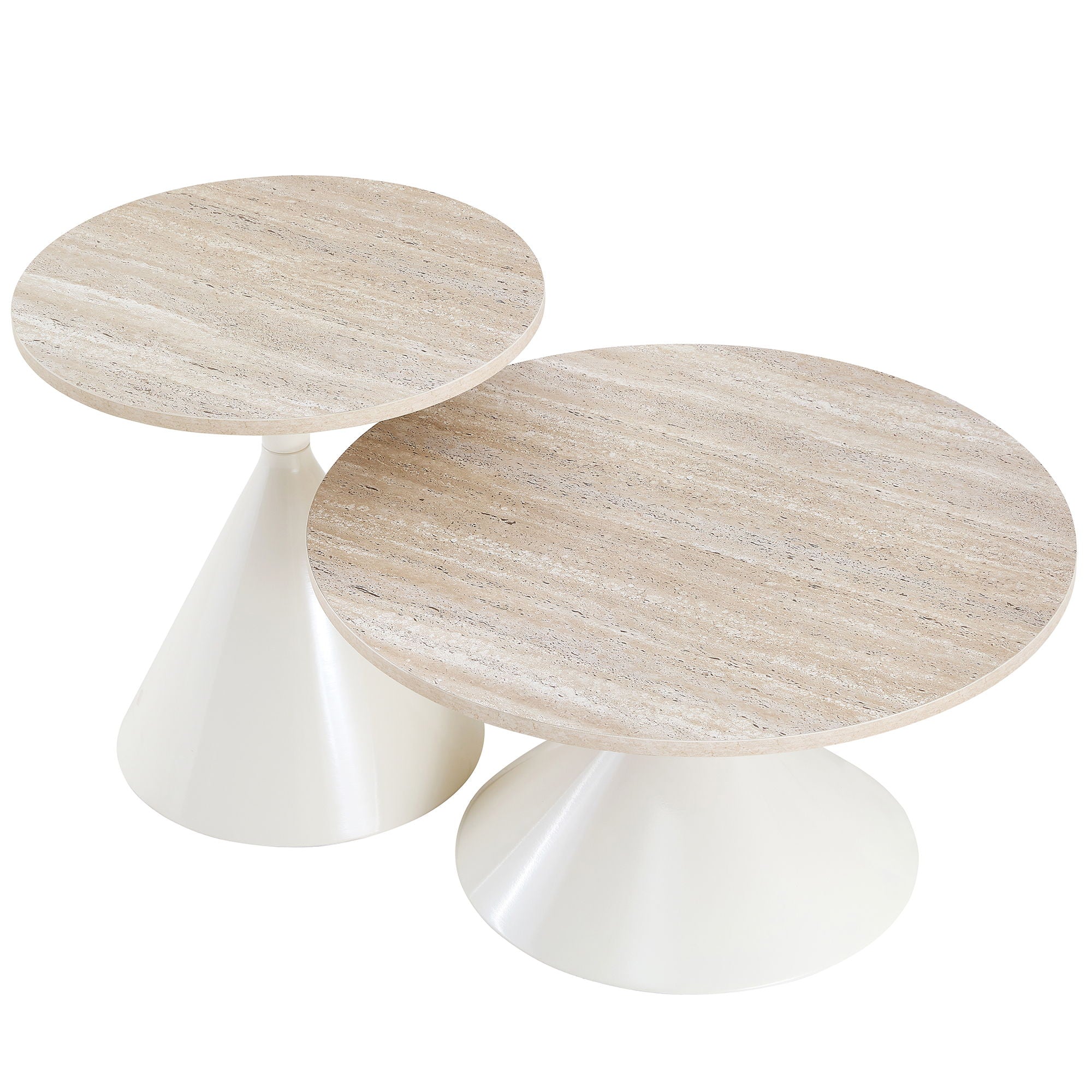 2 Piece Coffee Round Table Set
