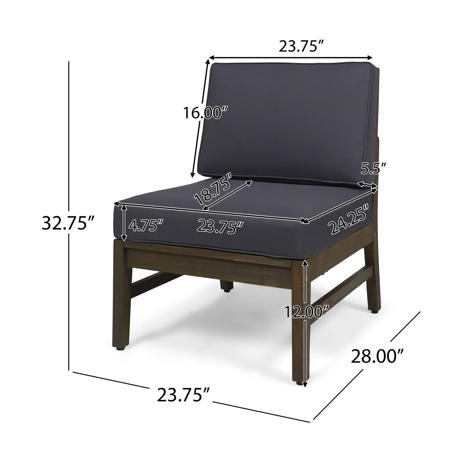 Perla - Armless Chair