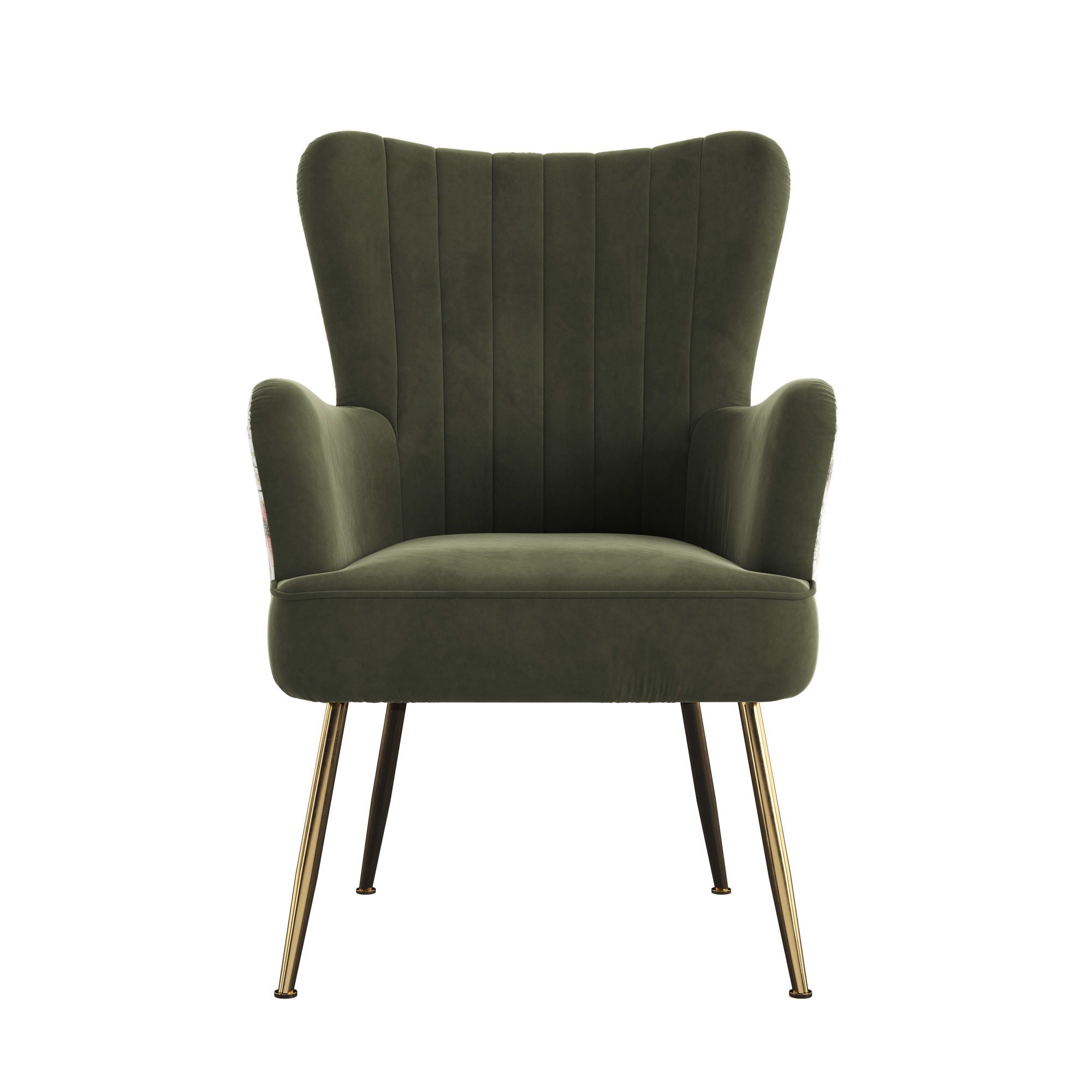 Accent Chair With Unique Print Fabric