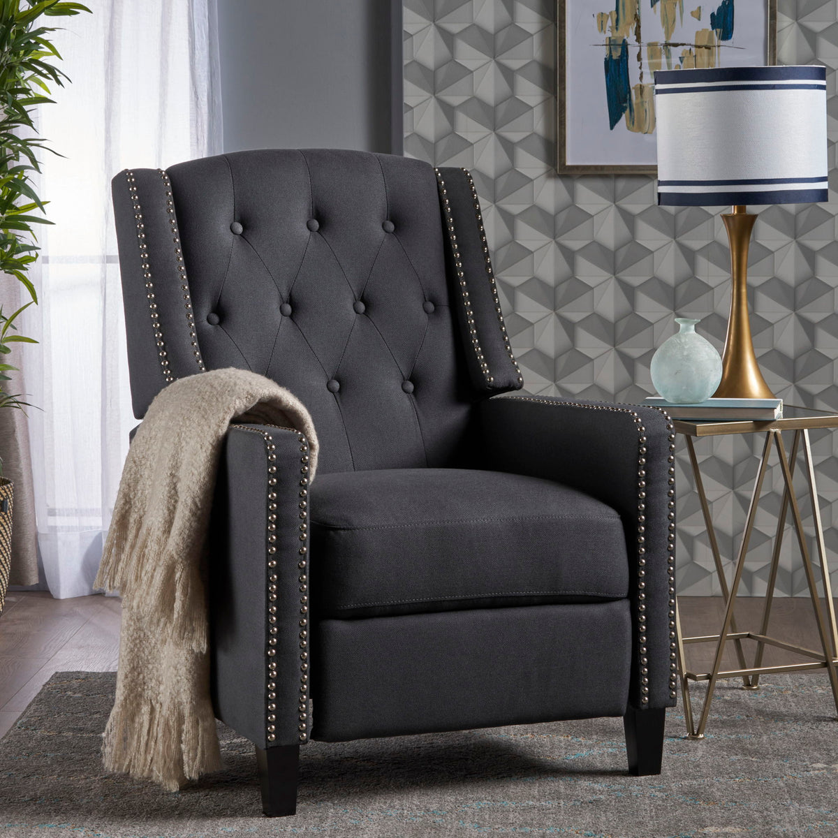Classic Fabric Push Back Chair