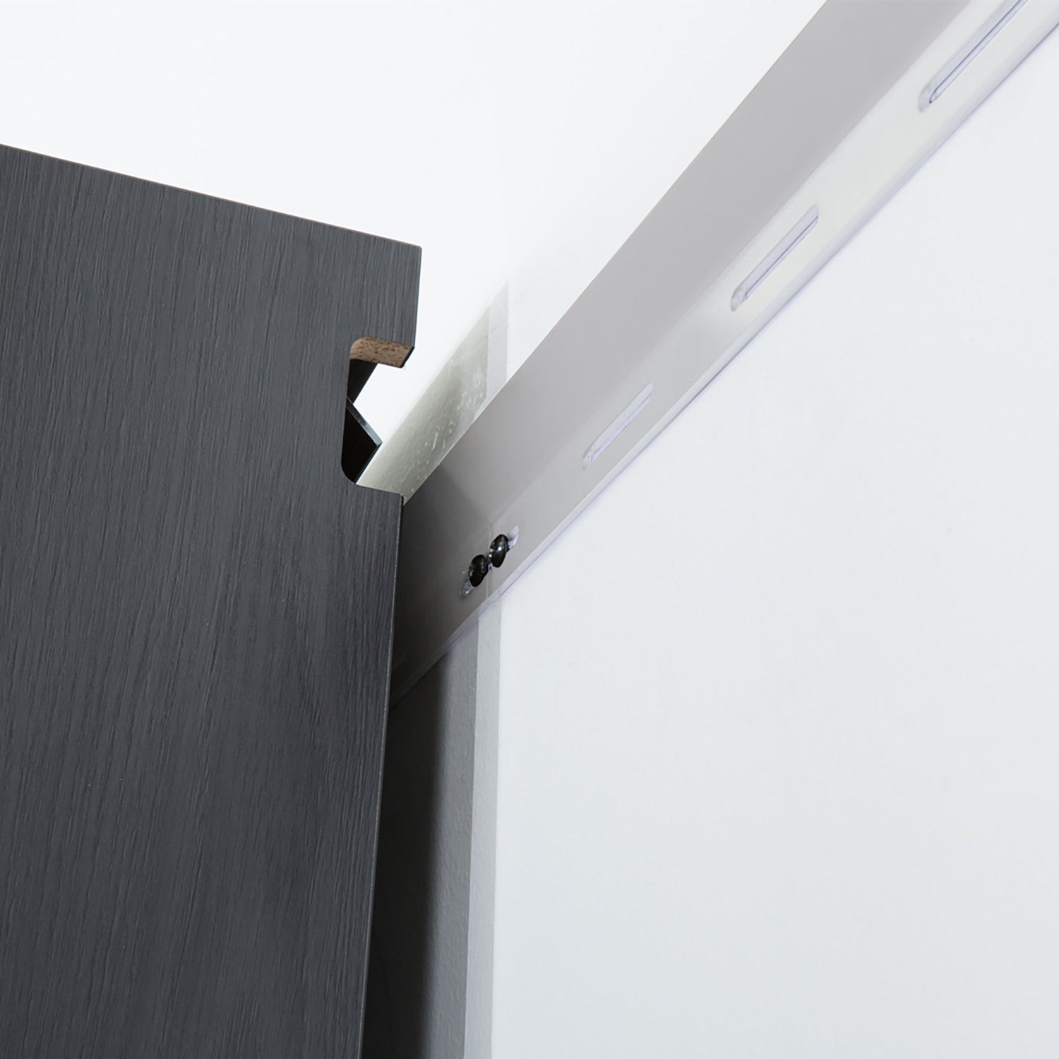 Astro Series - Metal Wall Storage Cabinet With Soft Closing Drawers - Metallic Gray