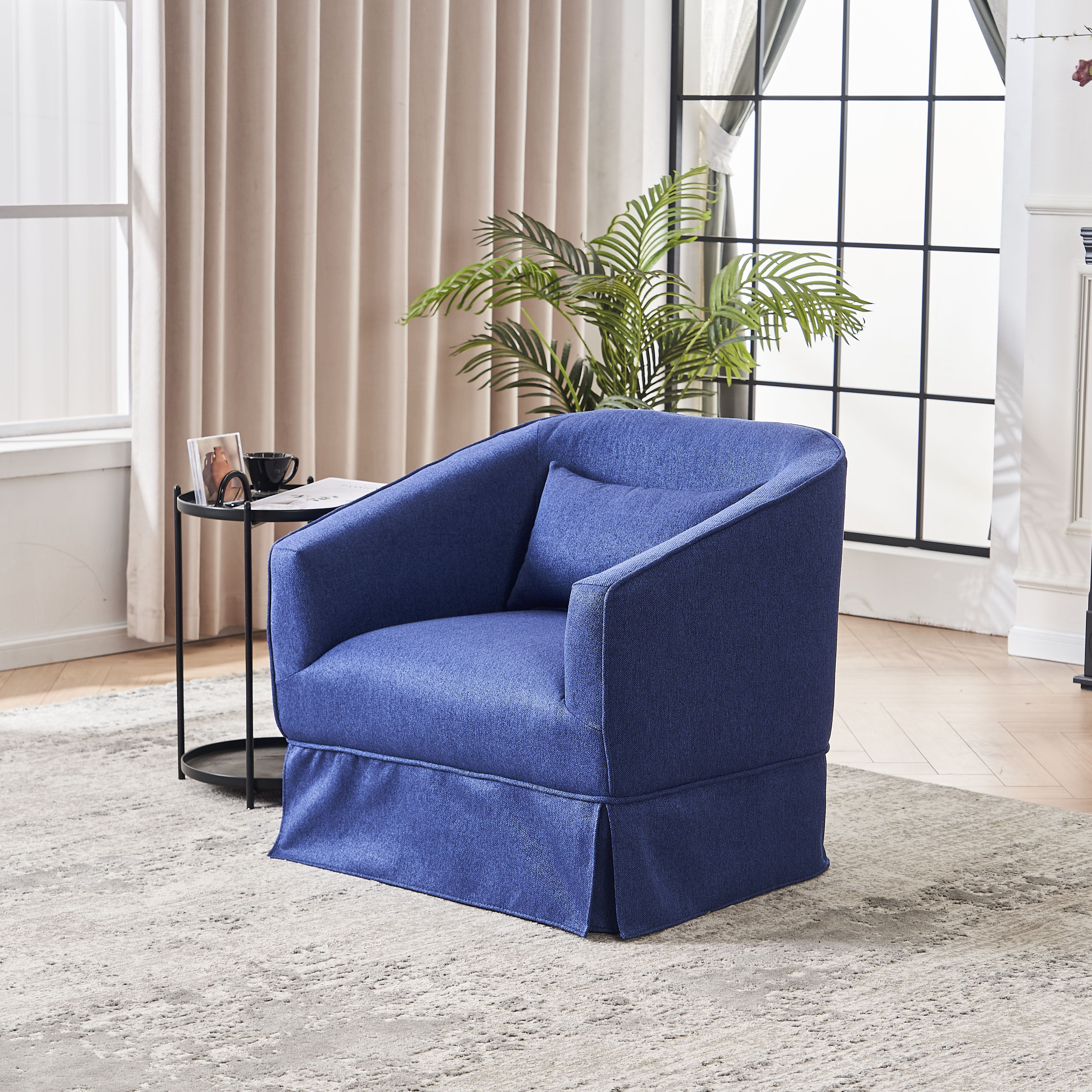 Swivel Accent Chairs Armchair For Living Room, Round Barrel Chairs