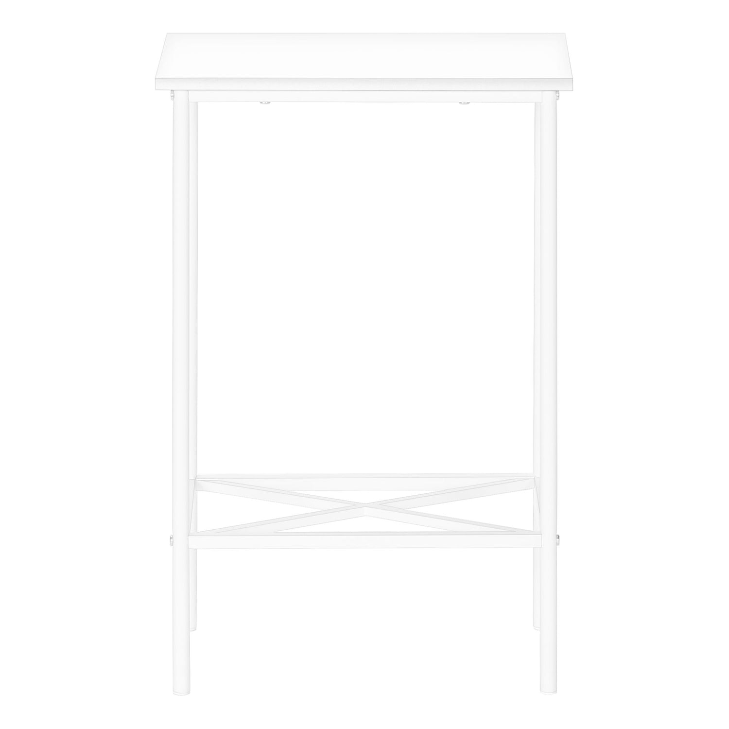 Accent Side Table, Narrow, Small, 2 Tier, Contemporary & Modern
