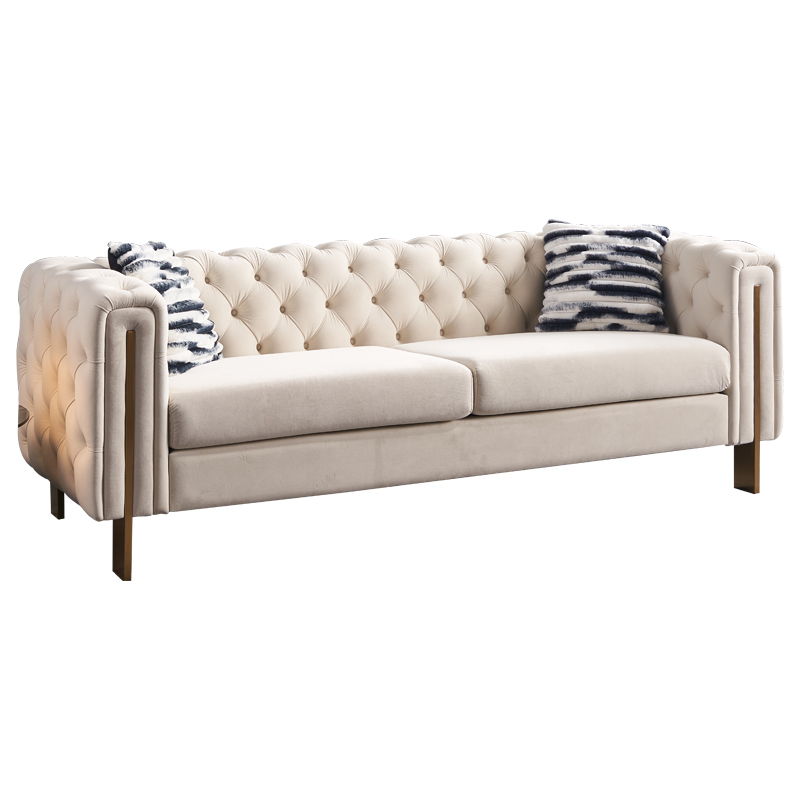 Chesterfield - Modern Tufted Living Room Sofa, 84.25&