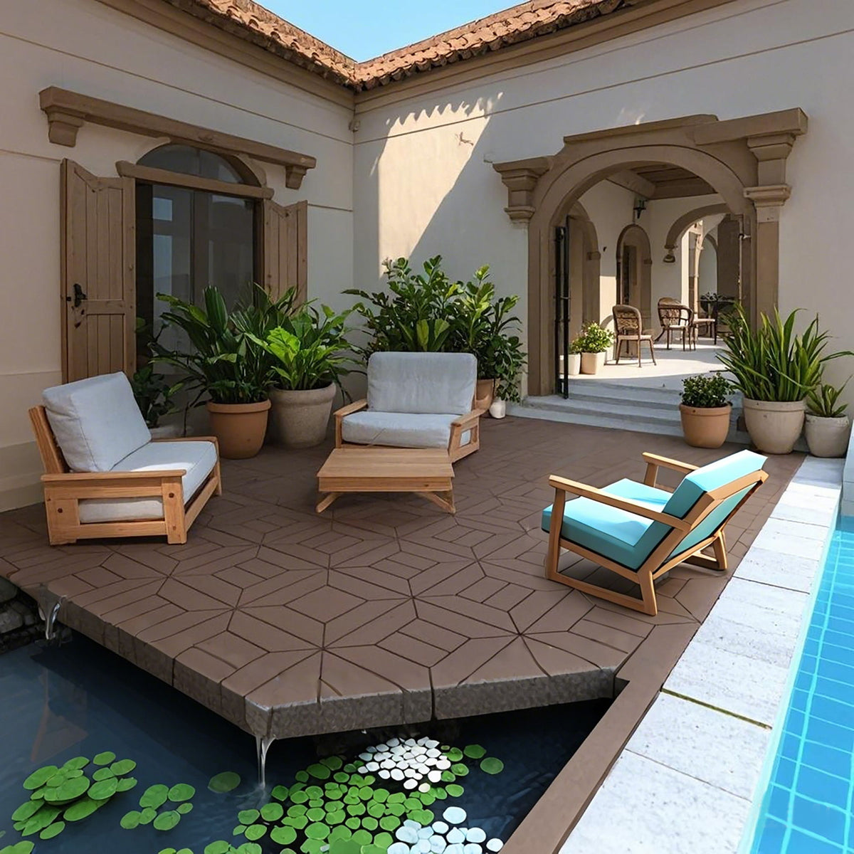 New Style Patio Diy Module Interlocking Decking Tiles, Floor Outdoor And Indoor, Easy And Quick Installation