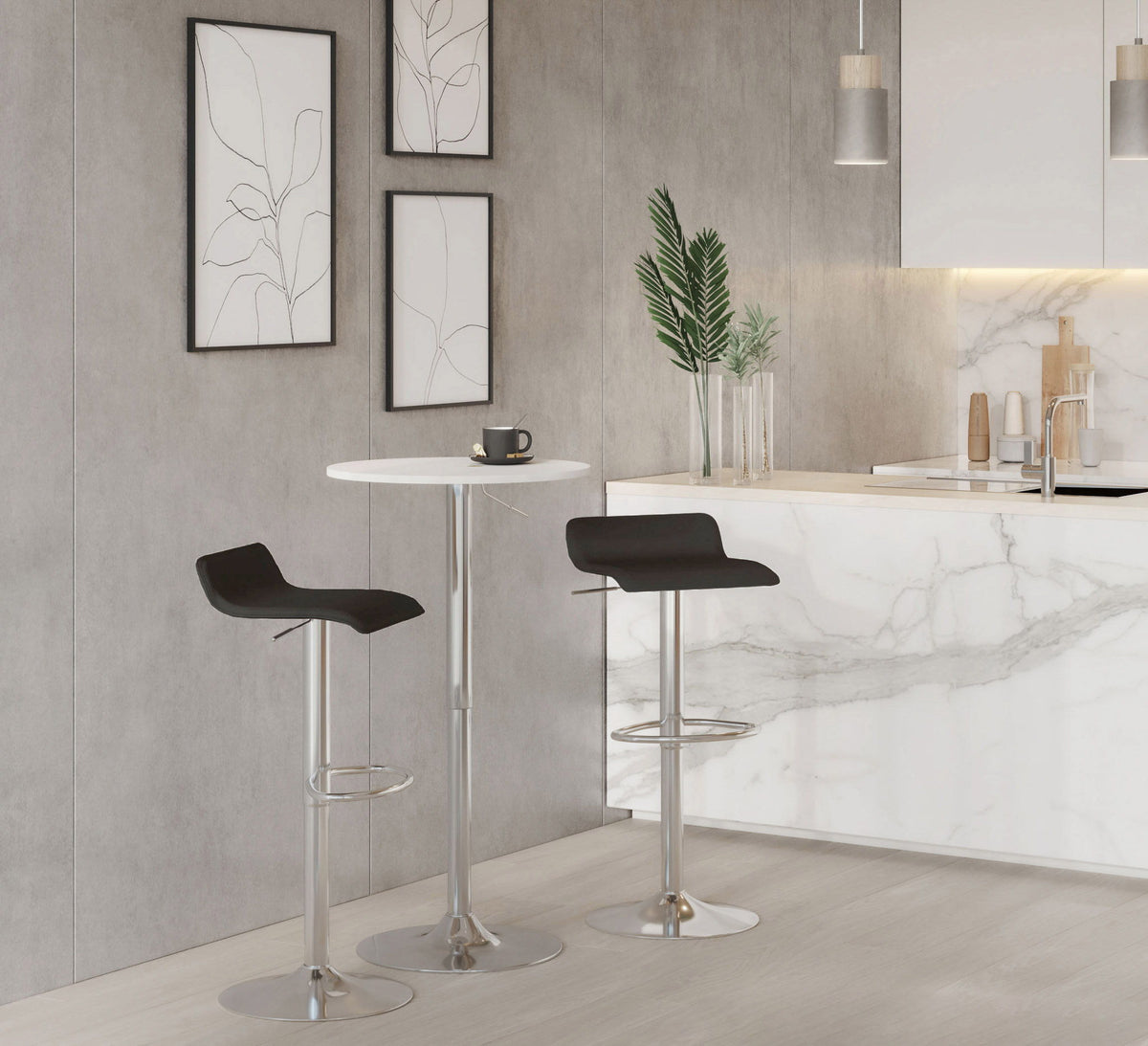 Ale - Contemporary Adjustable Barstool (Set of 2)