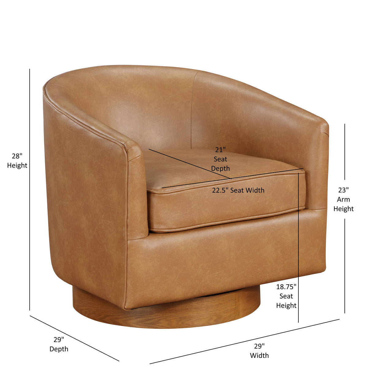 Maisy - Barrel Swivel Chair