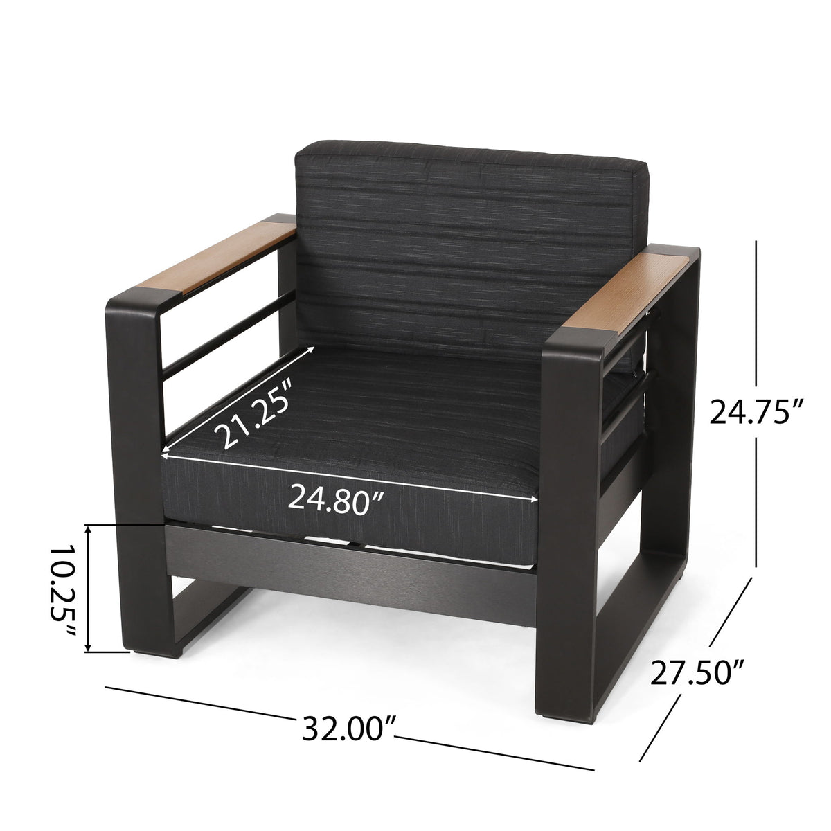 Giovanna - Club Chair Set With Aluminum Frame