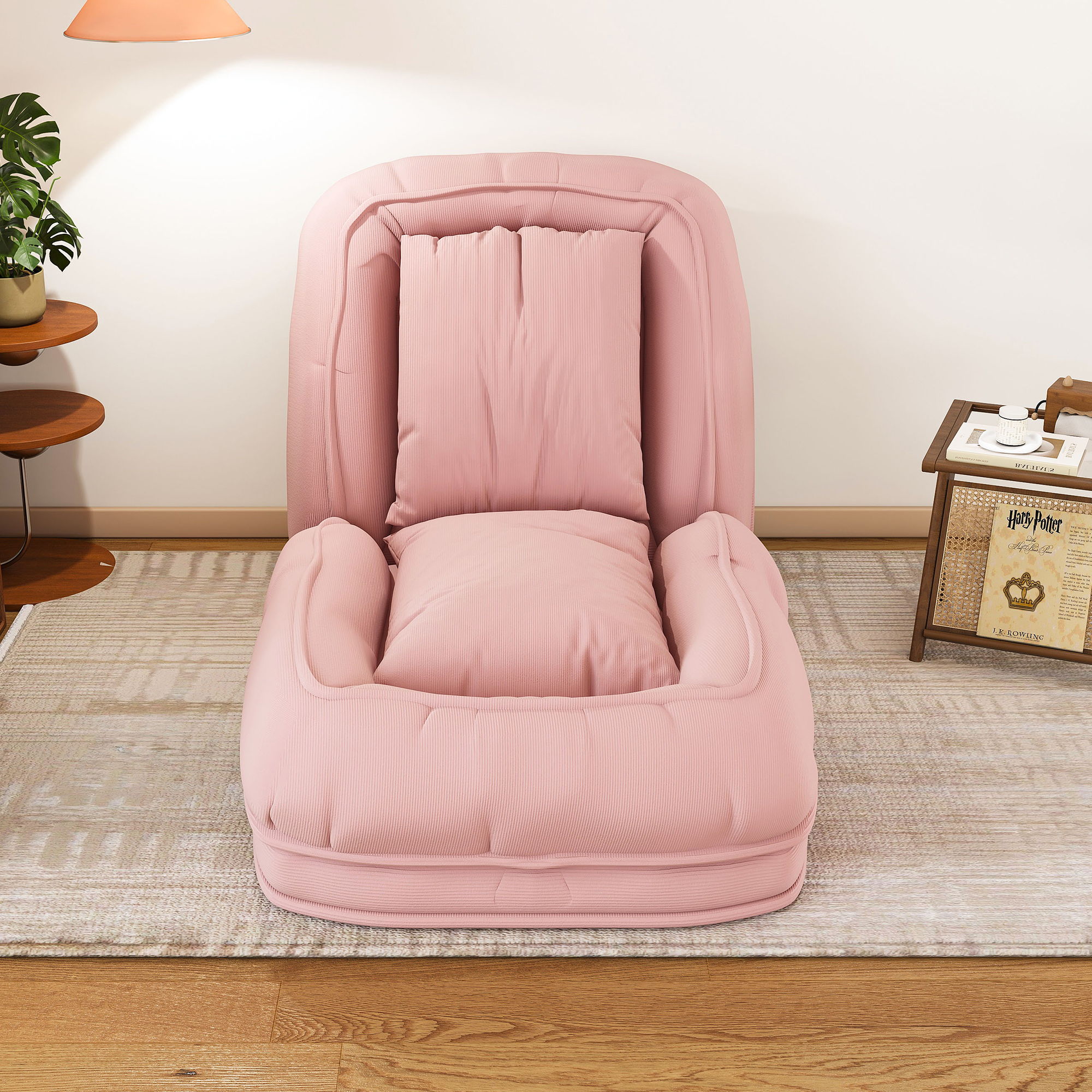 Upholstered Foldable Lazy Sofa Bed For Adults And Pets