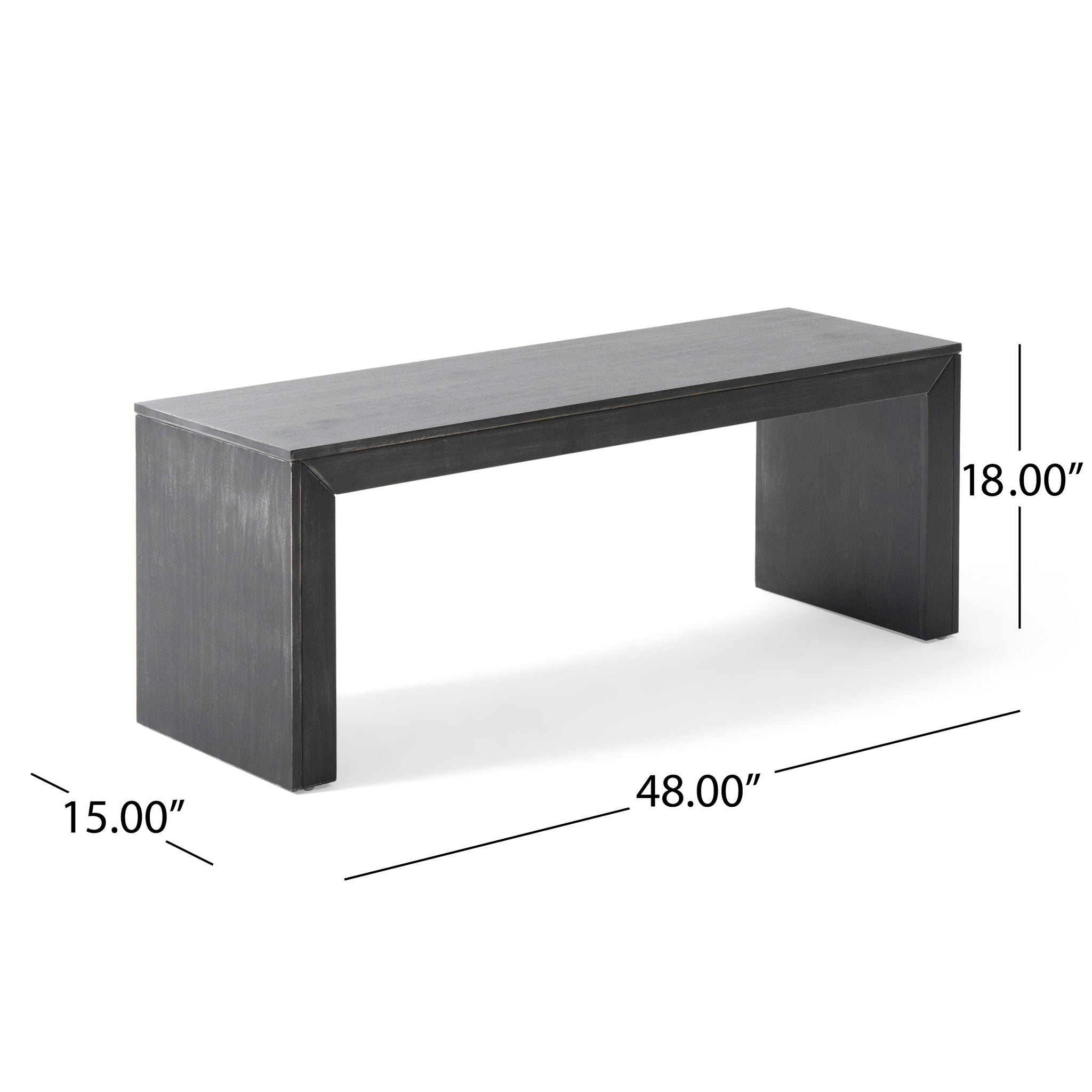 Acacia Wood Dining Bench, Farmhouse Style