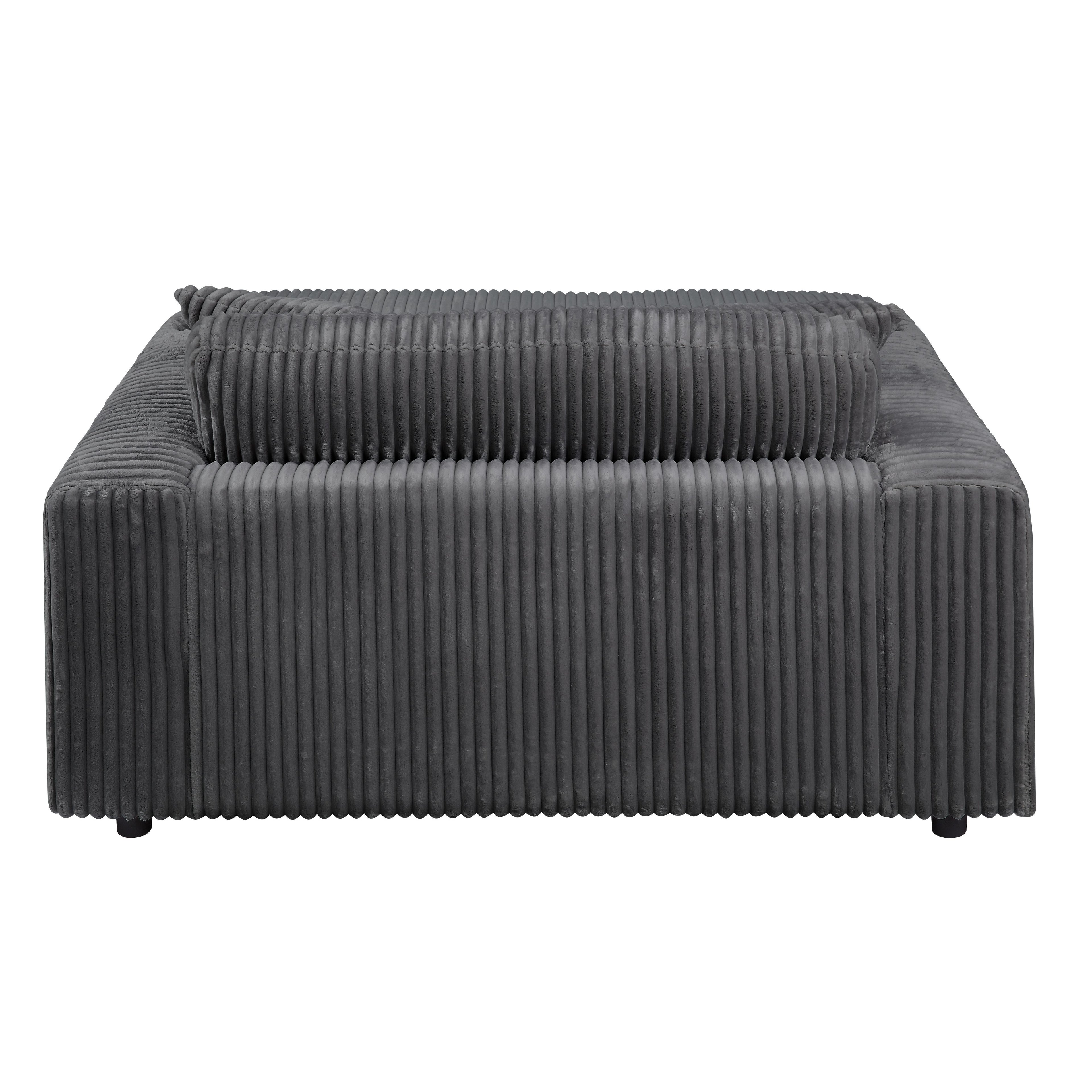 Hilde Chaise - With 2 Pillows - Dark Gray