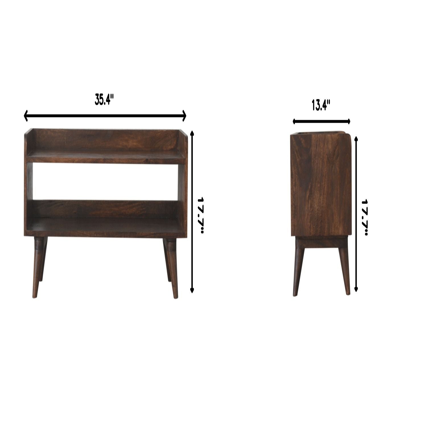 Nordic Storage Bench - Walnut