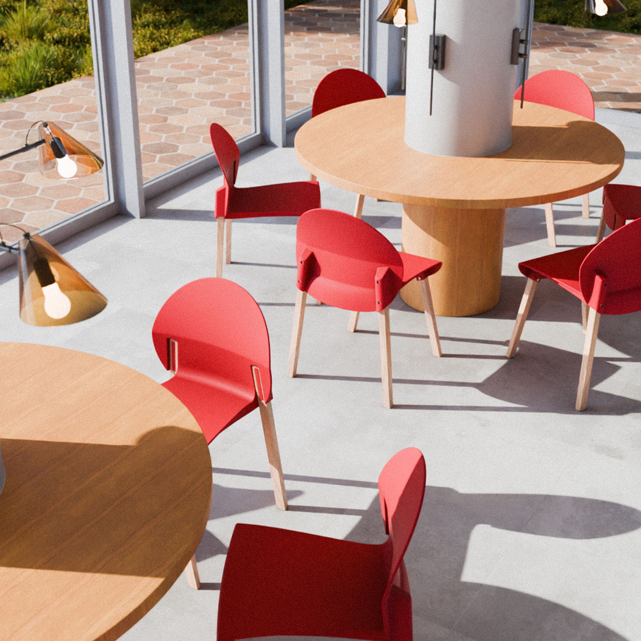 4 Piece Set Of Single Chairs With A Design Combining Modern And Traditional Elements