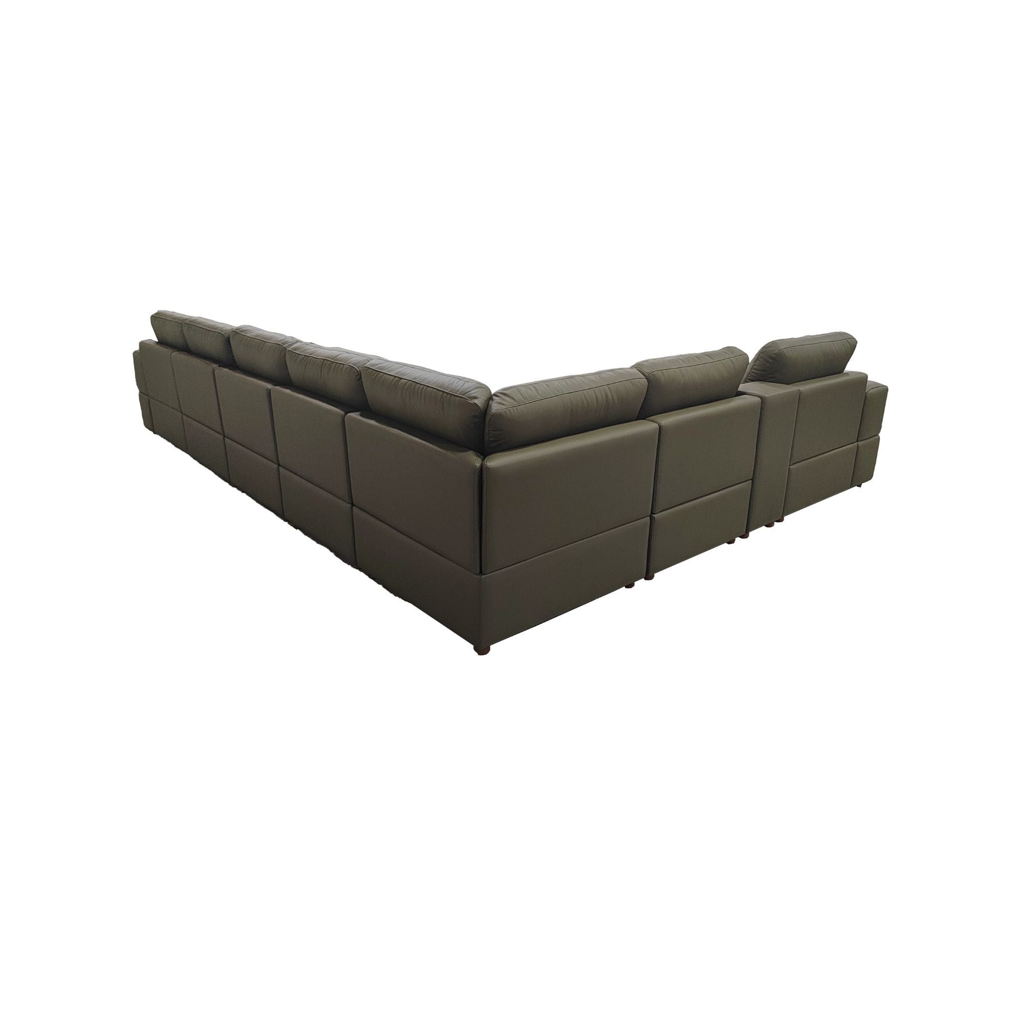 Modular Sectional With Large Square Arms, Custom Configuration