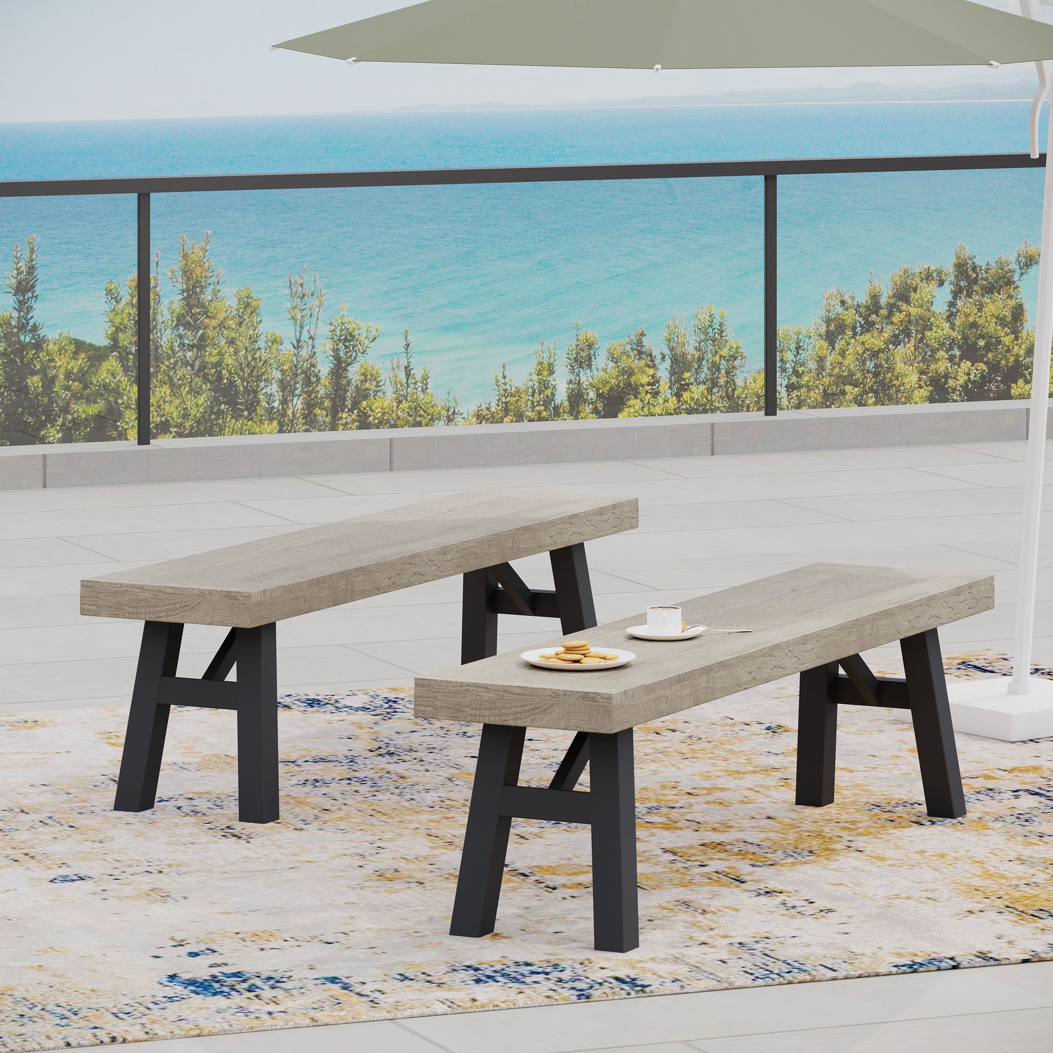 Bettina - Bench - Gray