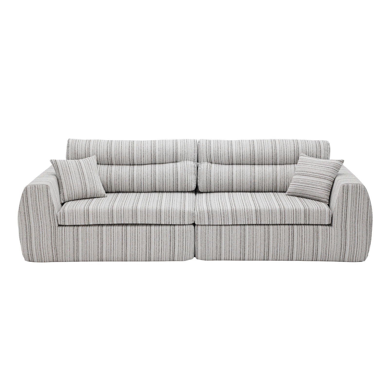 3 Seater, Couch With Throw Pillows For Living Room