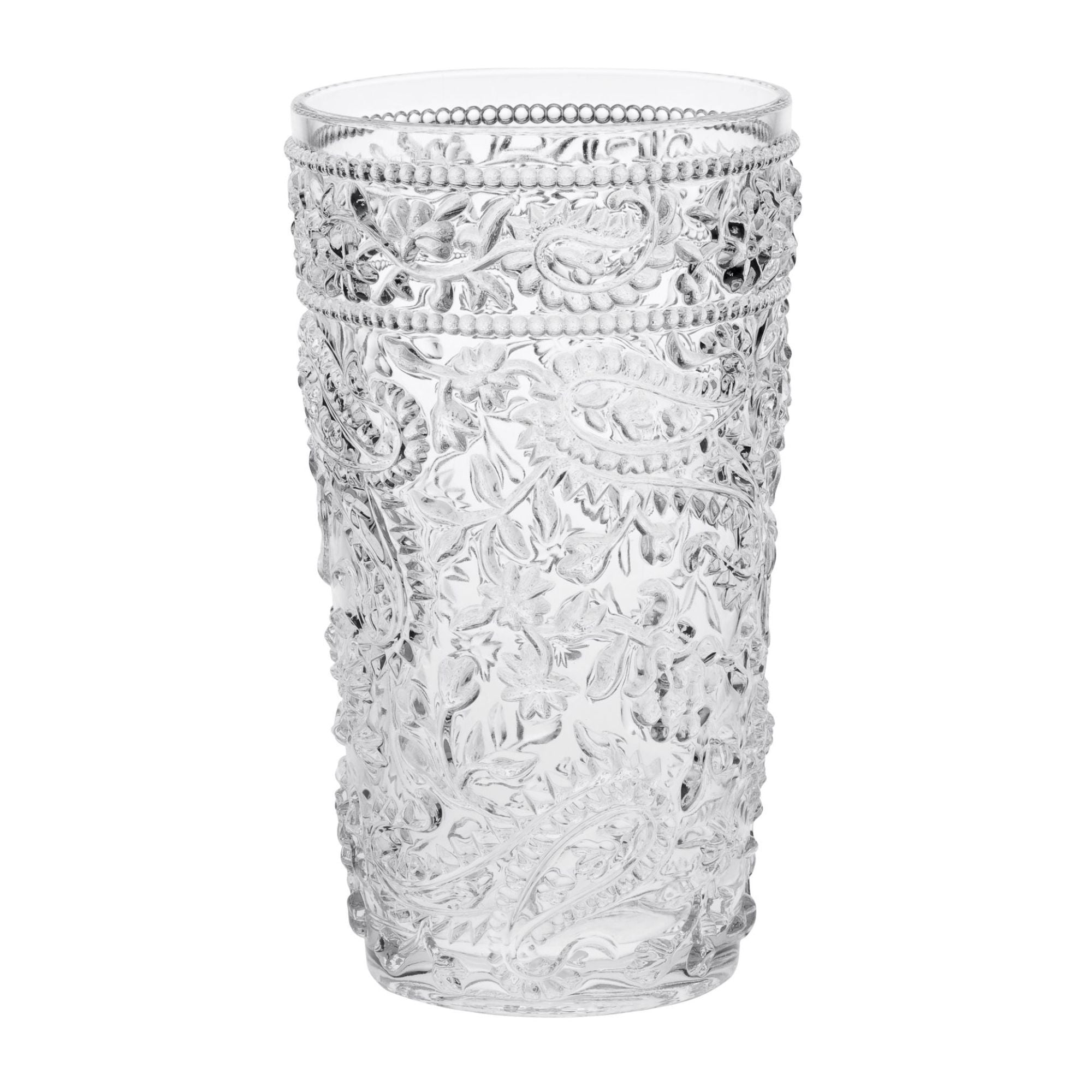 Paisley Style Acrylic Hi Ball Glasses (Set of 4)