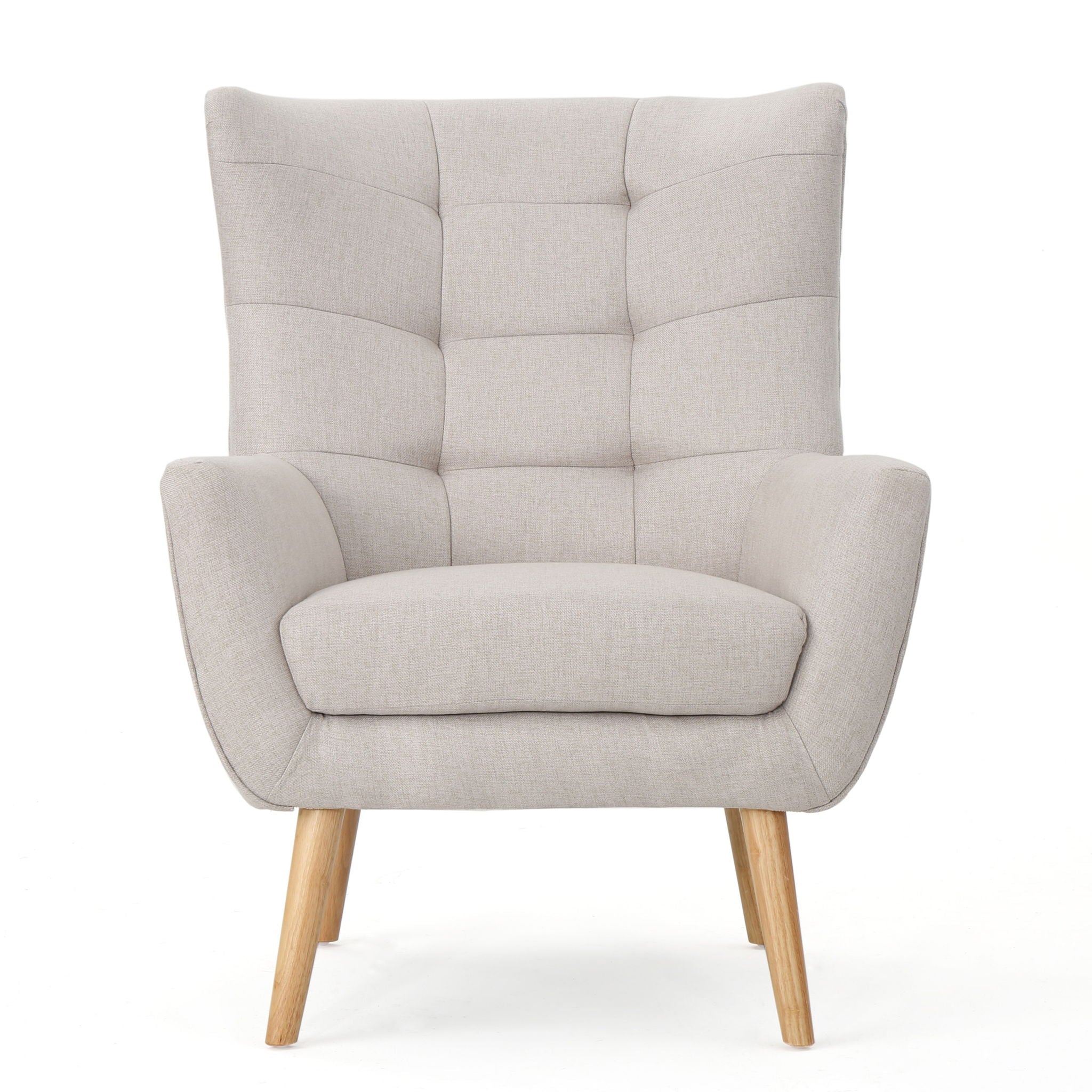 Club Chair With Rubberwood Legs