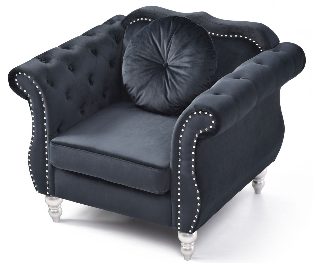 Chic Transitional Flared Arm Chair