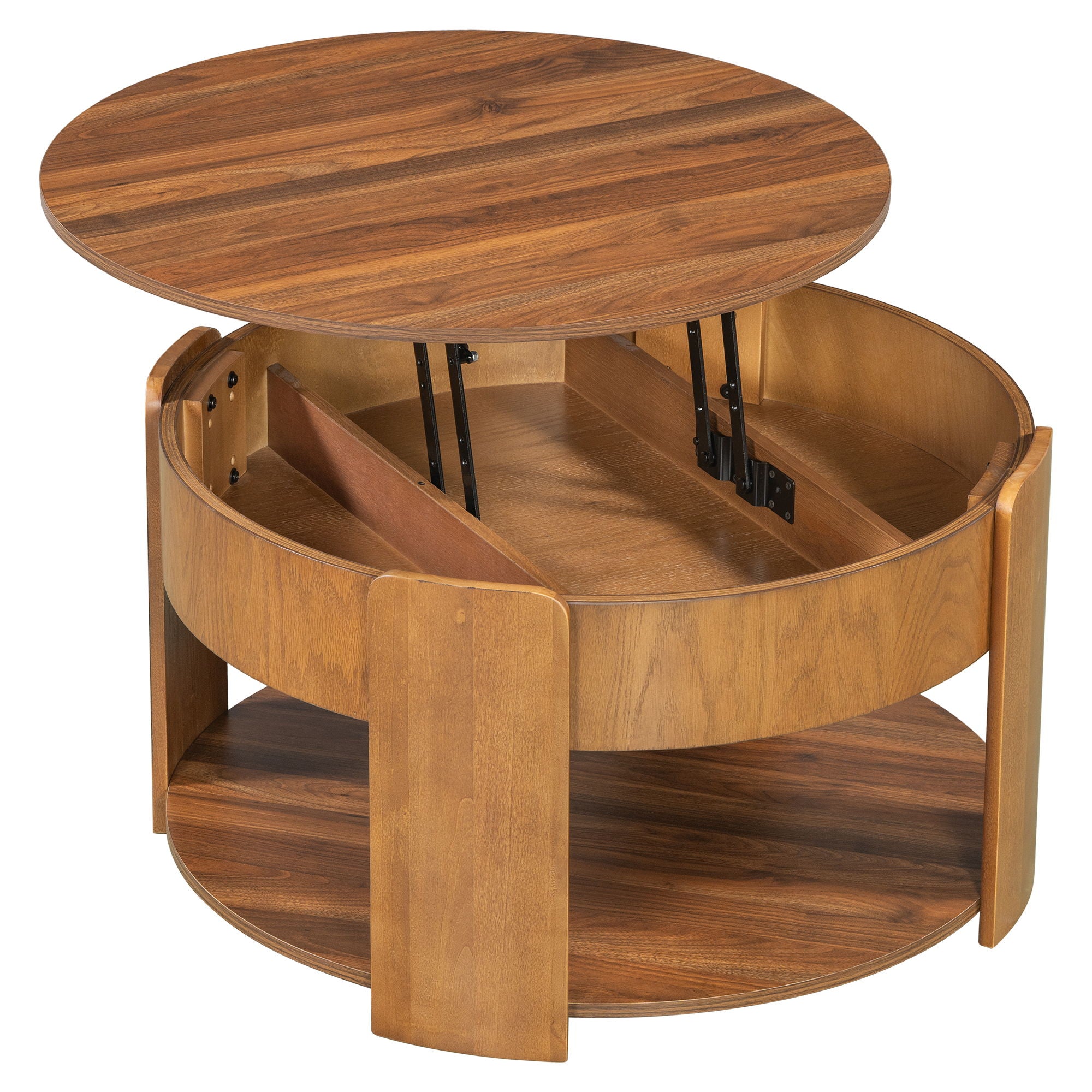 Round Lift Top Coffee Table With Hidden Storage