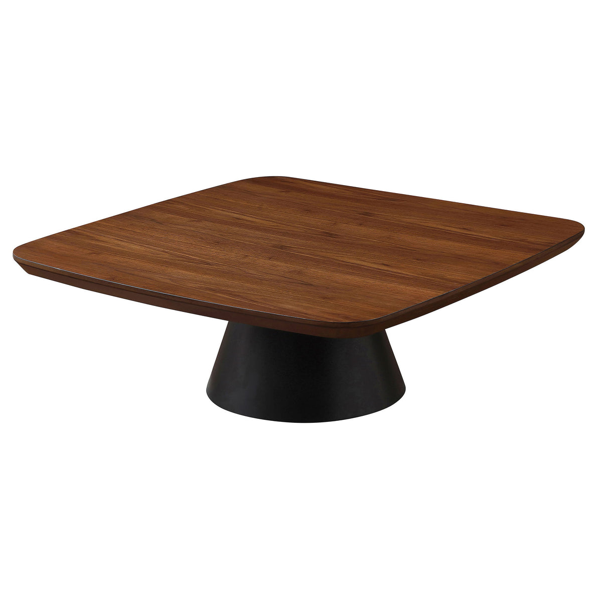 Duncan - 2 Piece Coffee Table Set With Sculpted Bases - Walnut