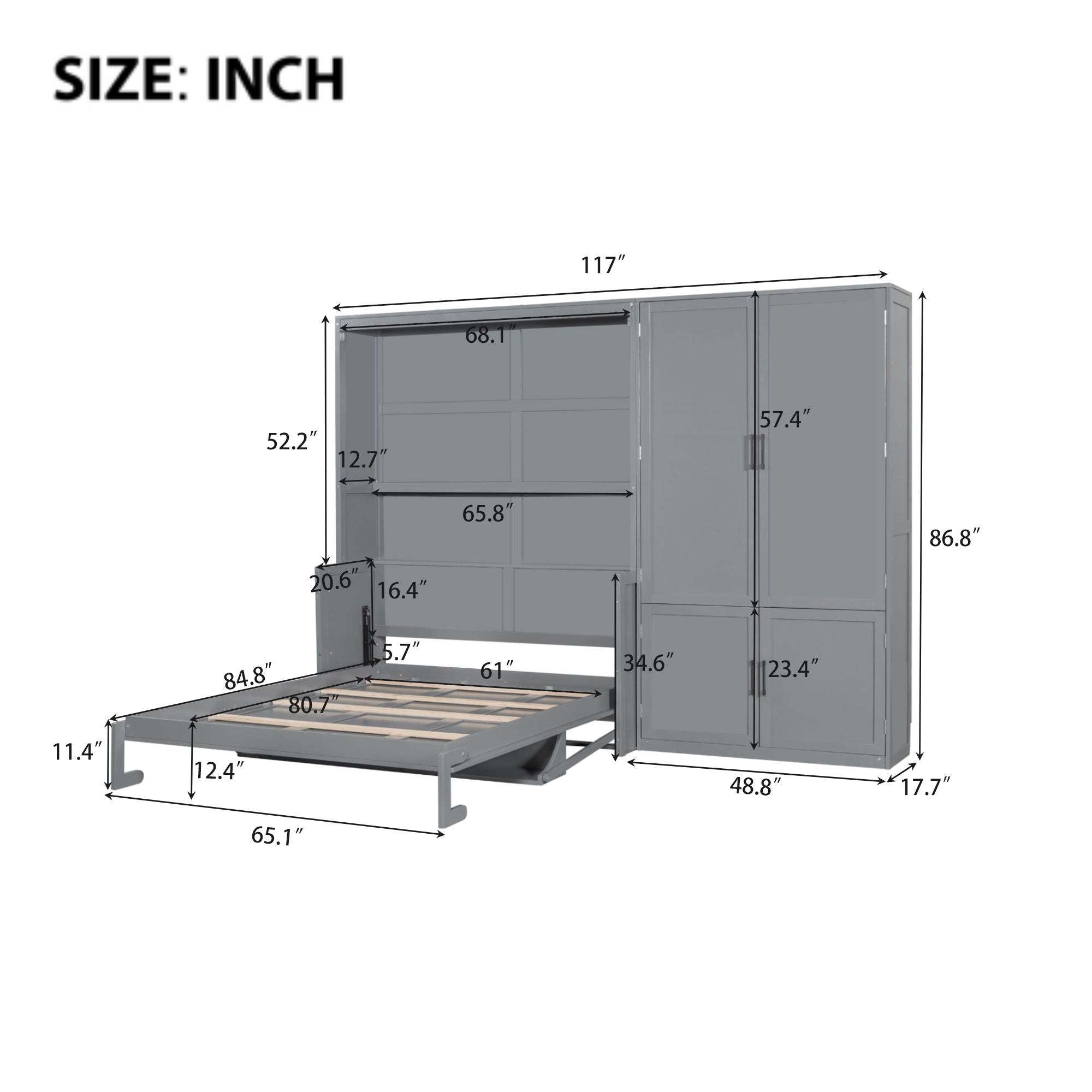 Murphy Elegant Wall Bed With Closet