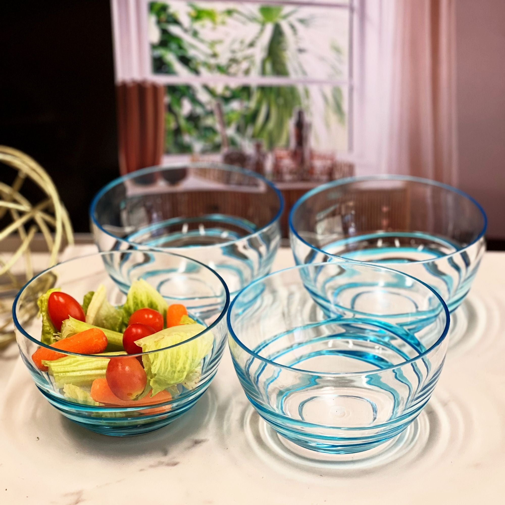 Swirl Acrylic Serving Bowls, Unbreakable