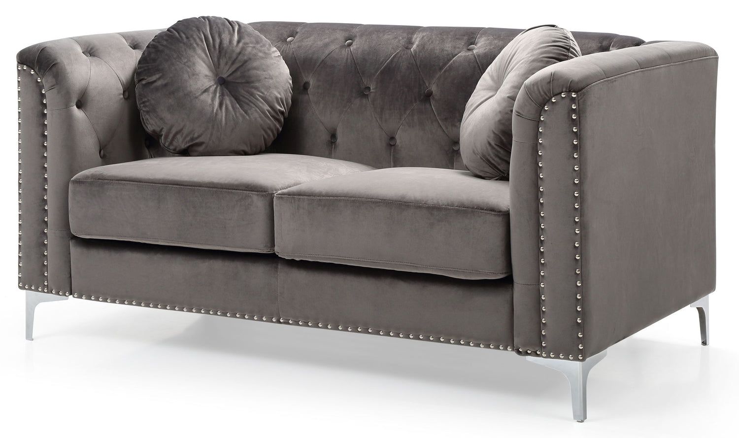 Stylish Sloped Arm Loveseat