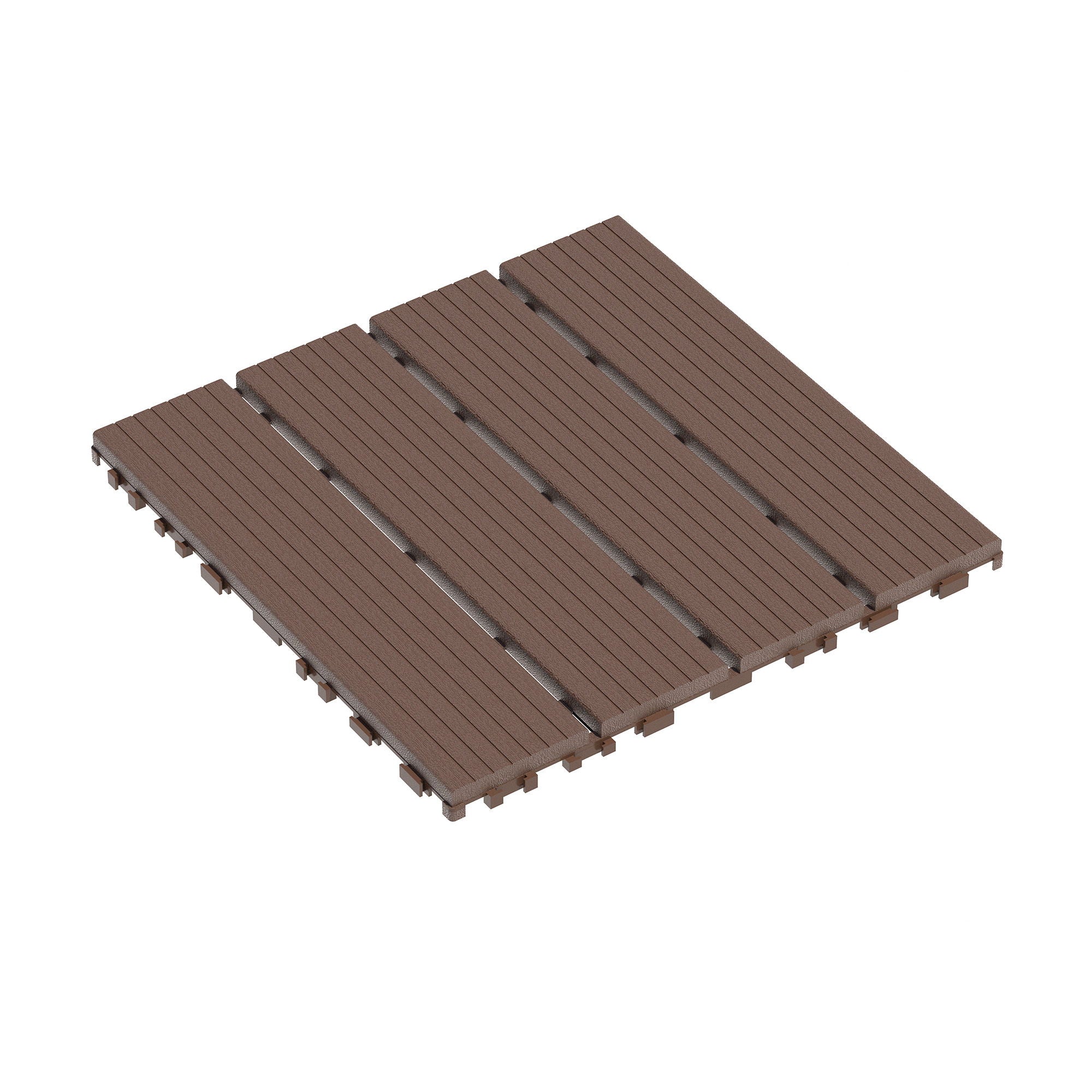 Interlocking Plastic Deck Tiles, Waterproof Outdoor / Indoor Patio Flooring