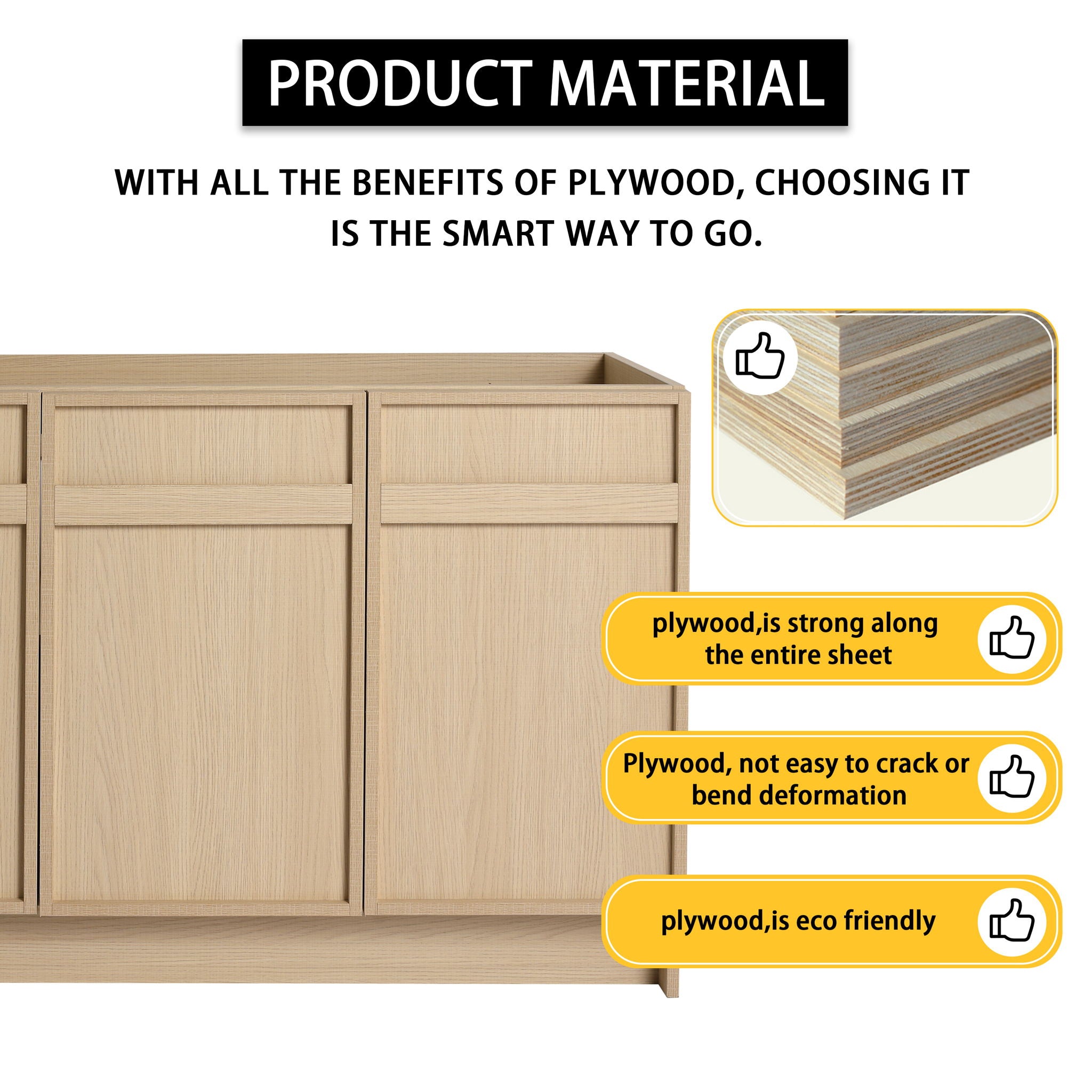 Modern Freestanding Bathroom Vanity & Soft Close Cabinet Doors