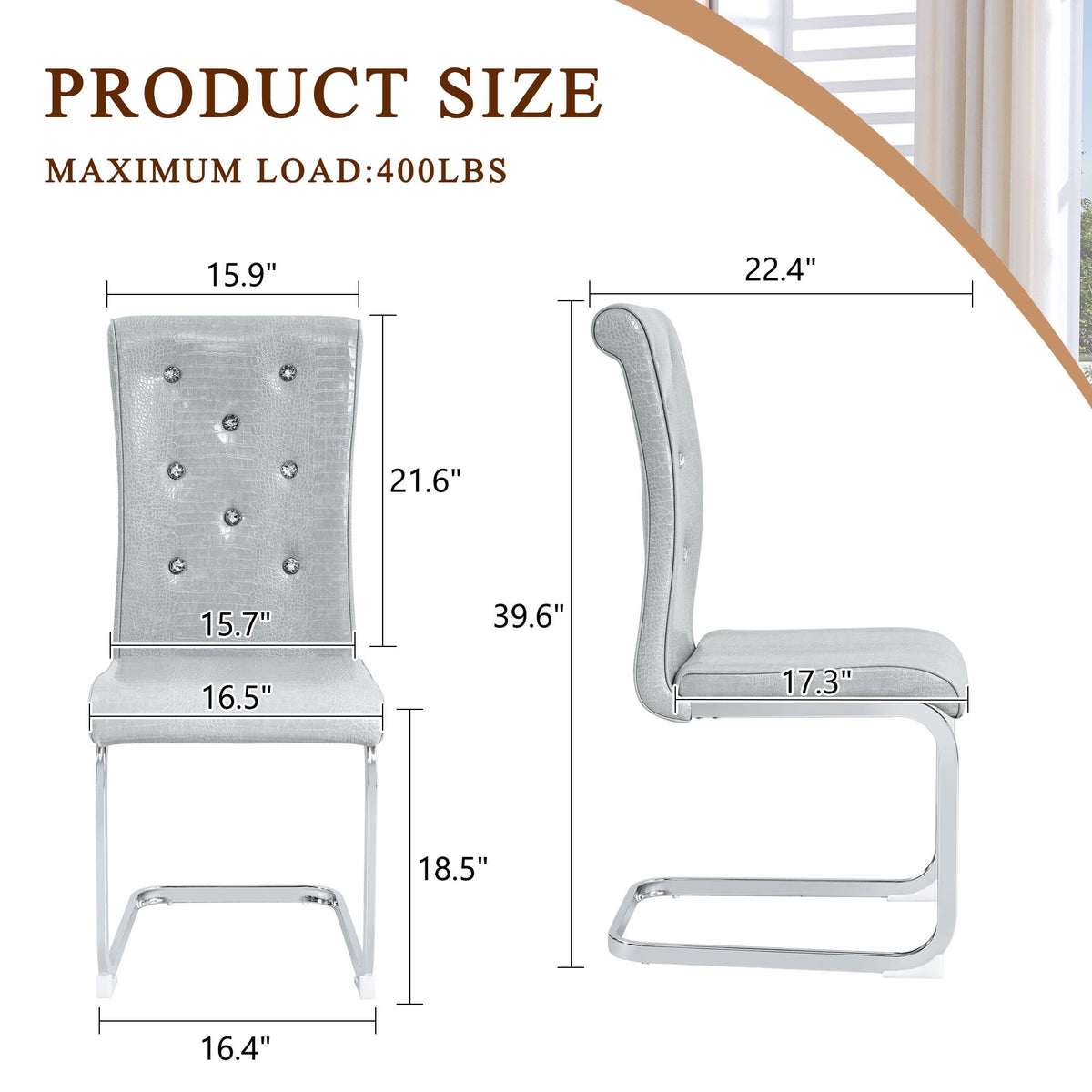 Elegant Design Upholstered Dining Chairs