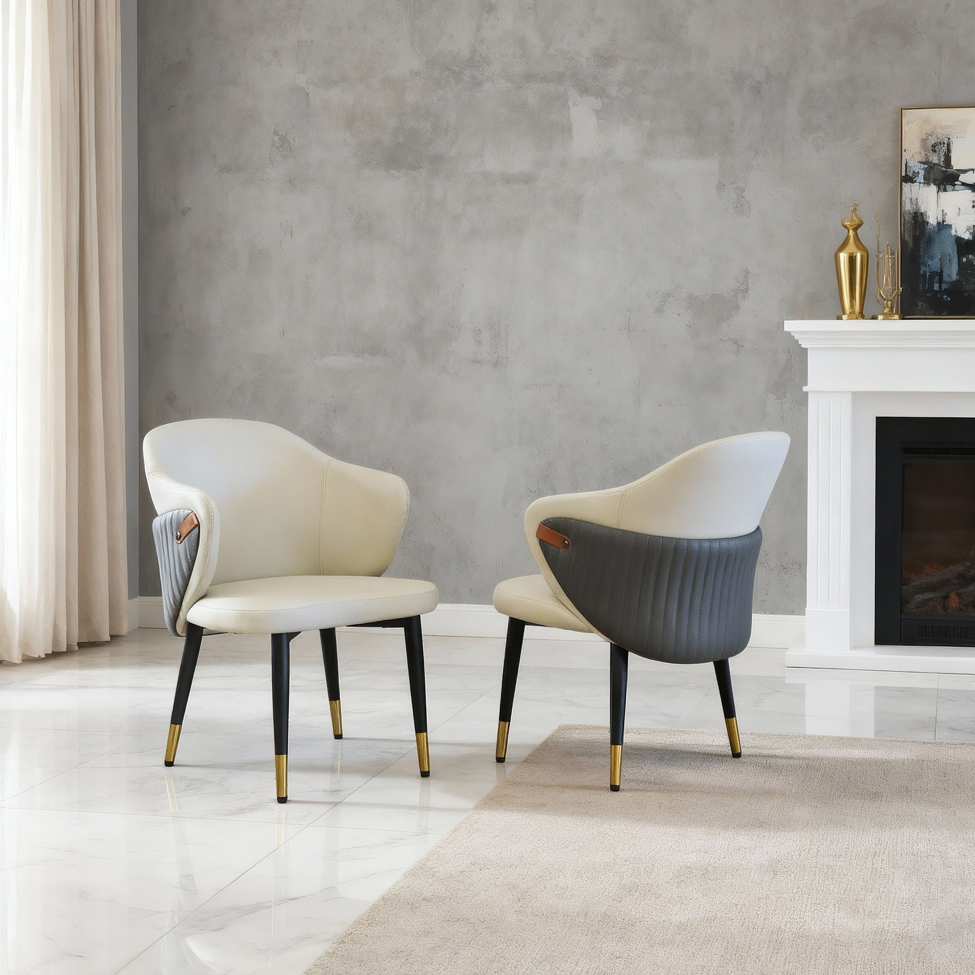 Dining Chairs Ergonomic (Set of 2) - Beige