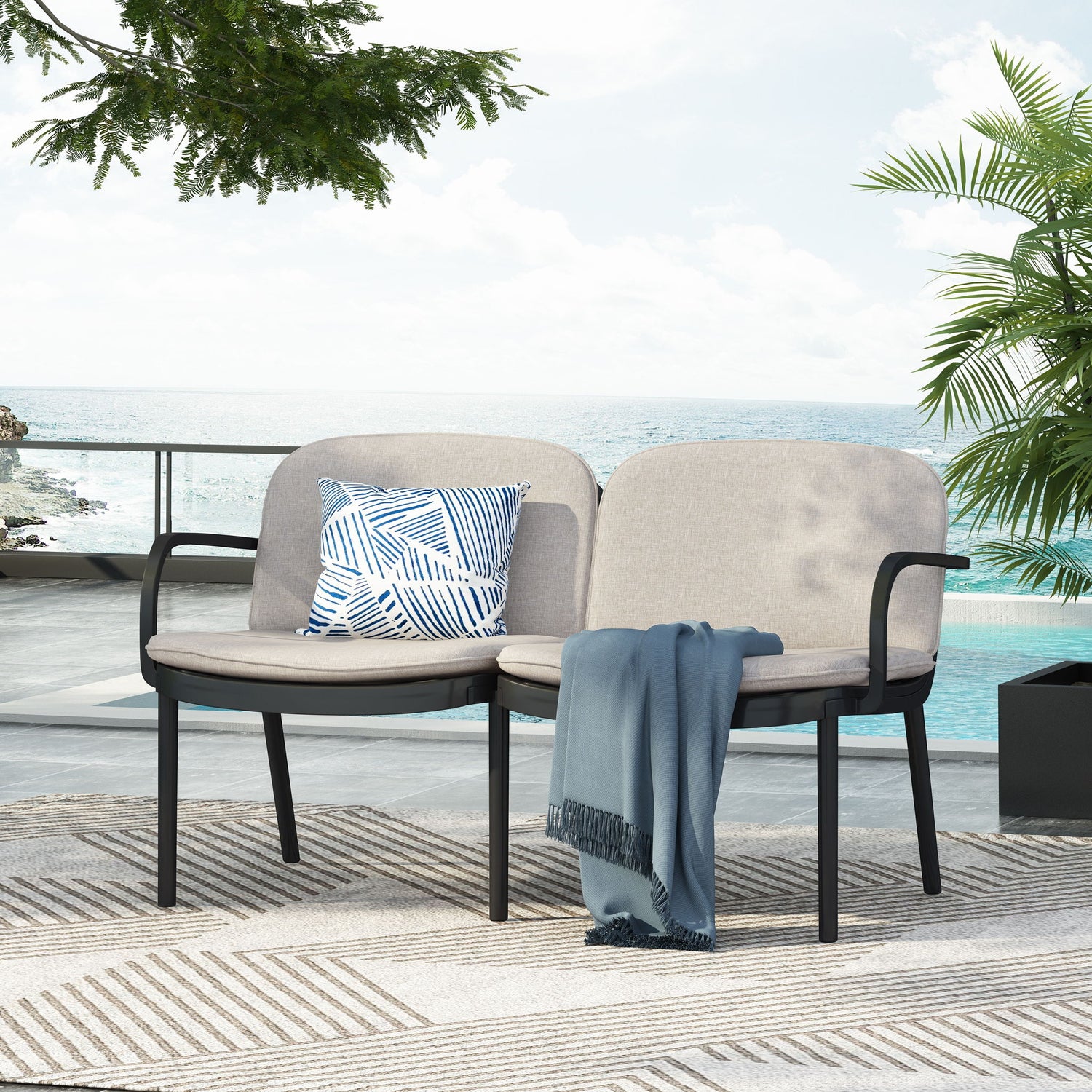 Luna - Outdoor Patio Loveseat